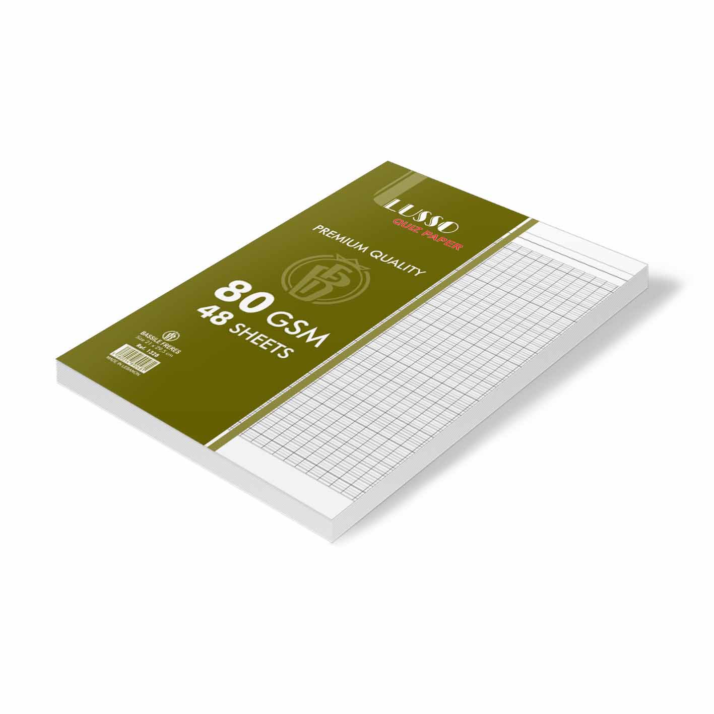 LUSSO Quiz Paper 80g Sey 48sh A4  White