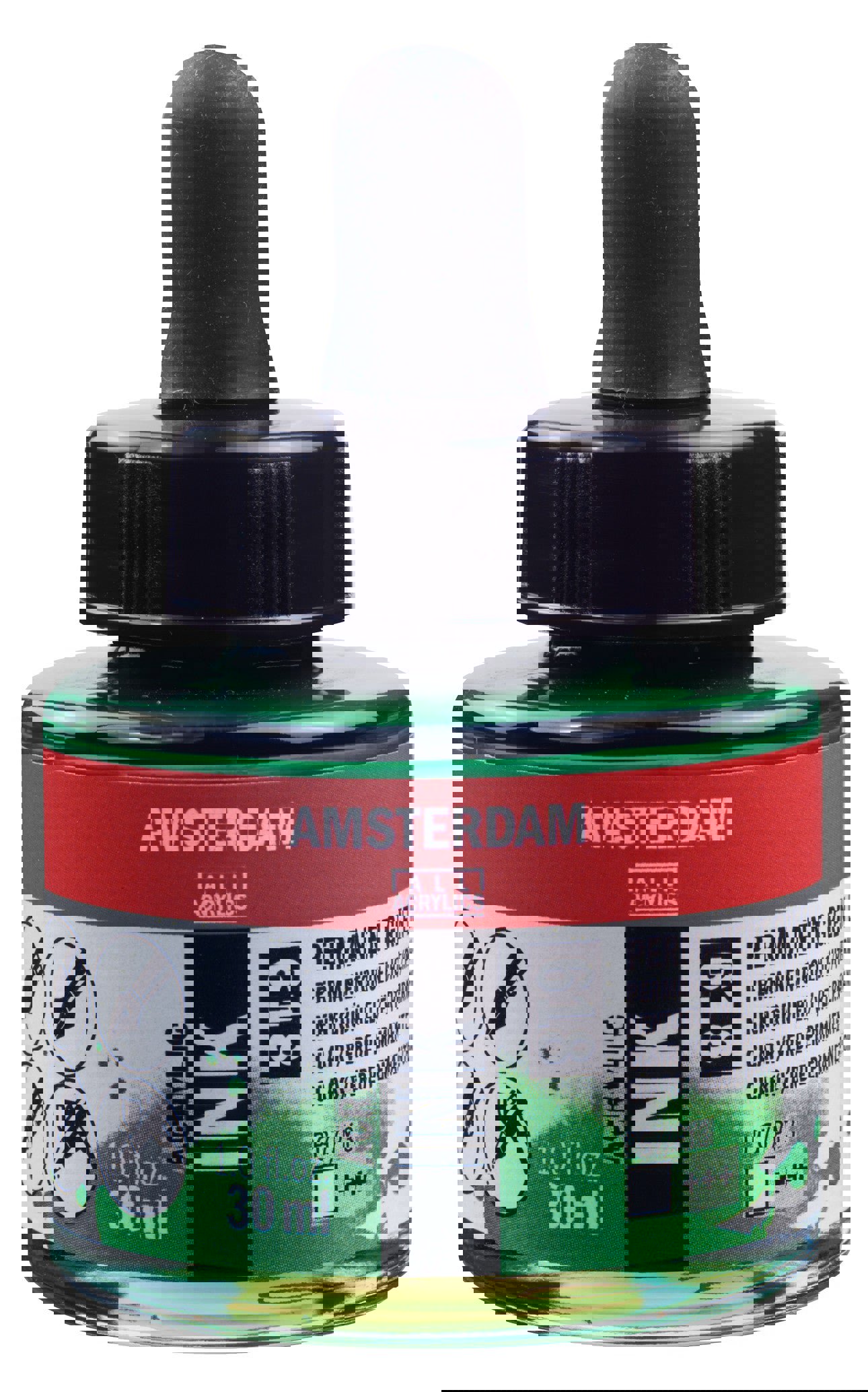 Amsterdam Acrylic Ink Bottle 30 ml Permanent Green Light