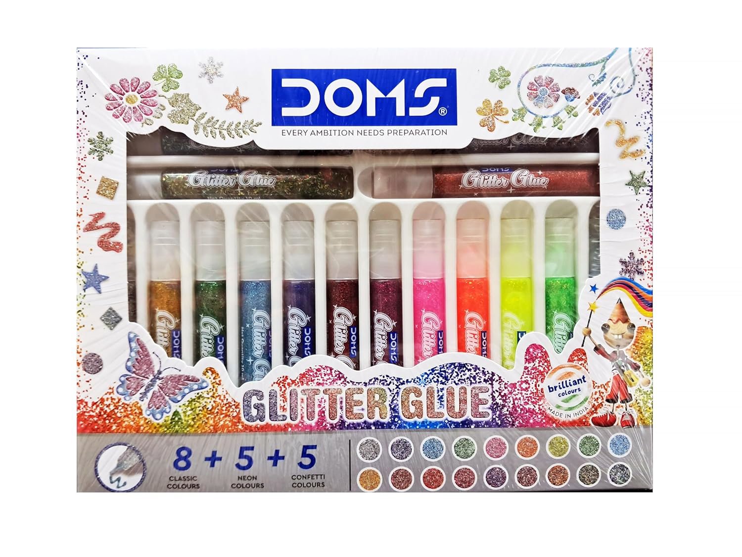 DOMS Glitter Glue 10ml 18 Shades