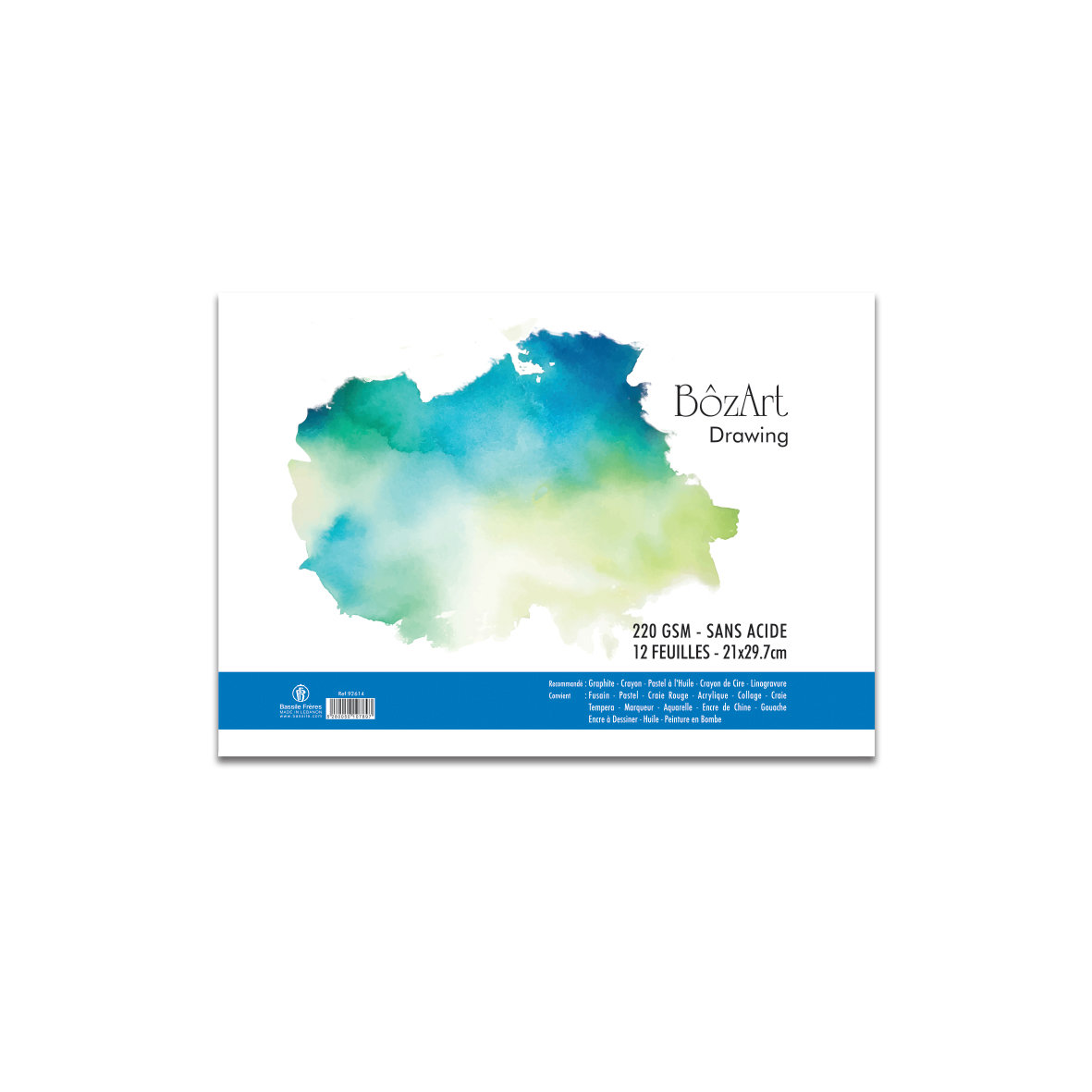 BOZART 12Drawing Loose sheets 220g A4 White