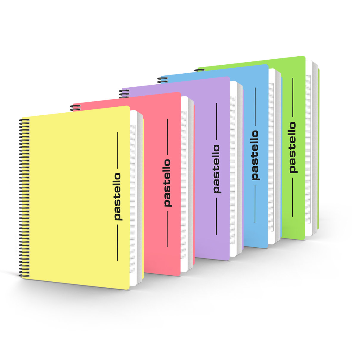 PASTELLO 70 GSM COPYBOOKS University Book Seyes, 144 Sheets, A4, Left/Right Opening, Assorted