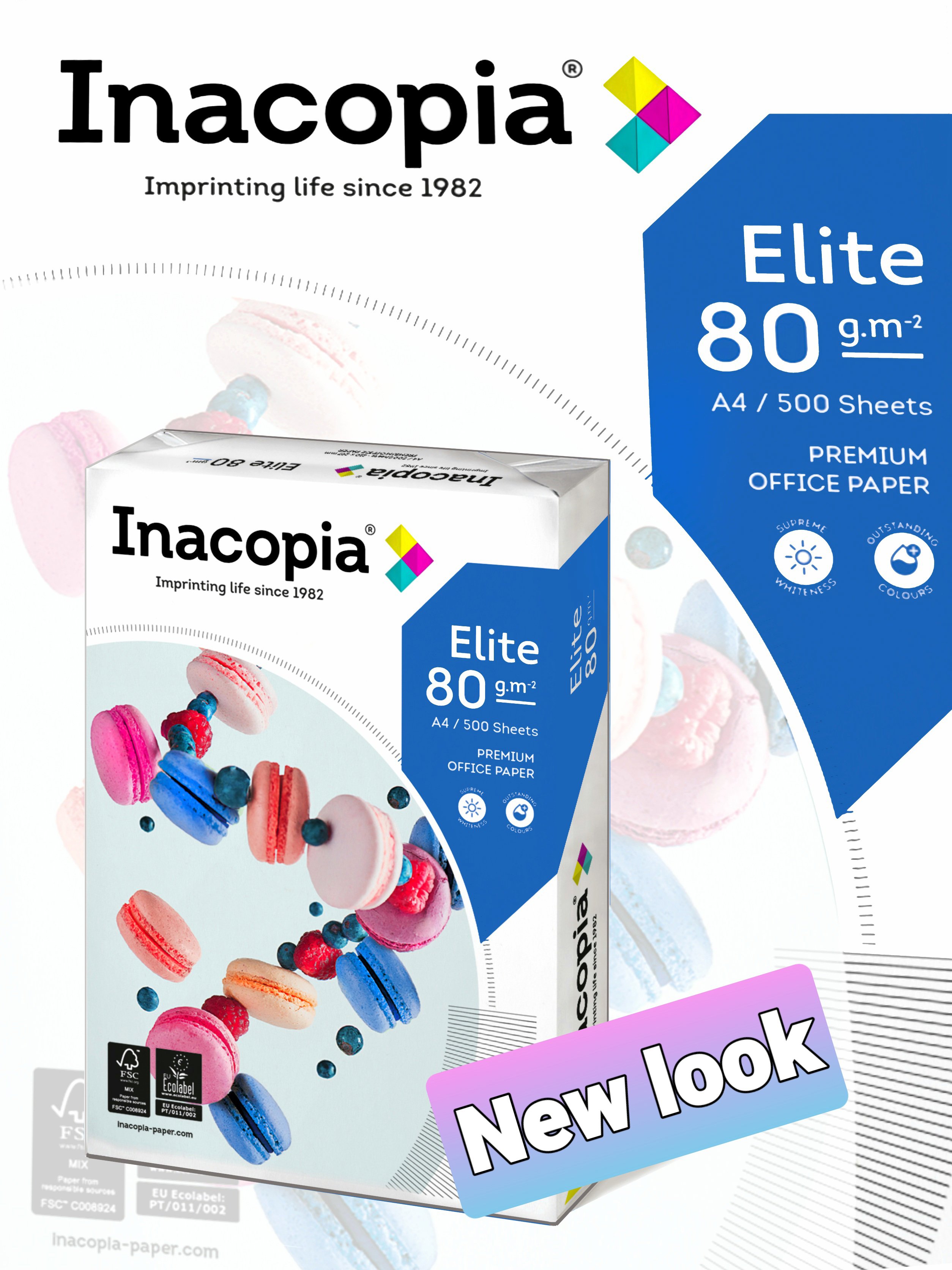 INACOPIA ELITE Paper 80g A4 Super White   Grade A+