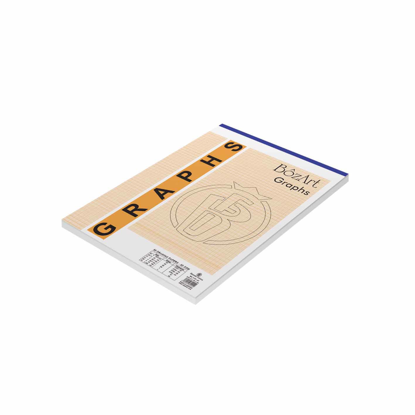 BOZART Graph Pad 80g- 50sh- A3- Orange Printing