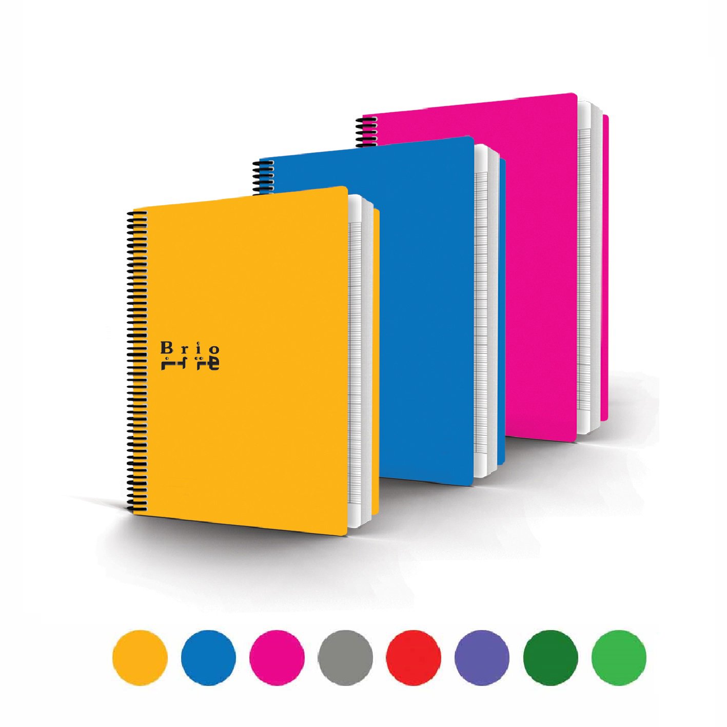 BRIO Un Bk Inv Spiral 60g Sey 72sh L/R 21X27.5