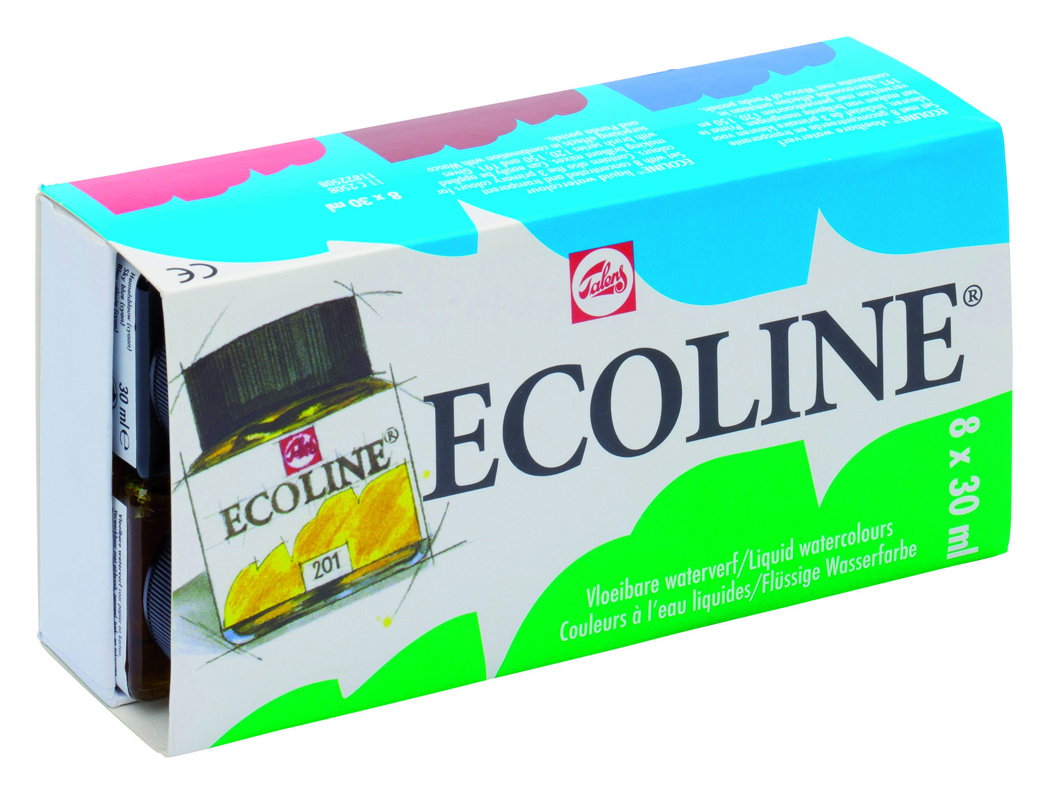 ECOLINE SET CARDBOARD 8X30ML