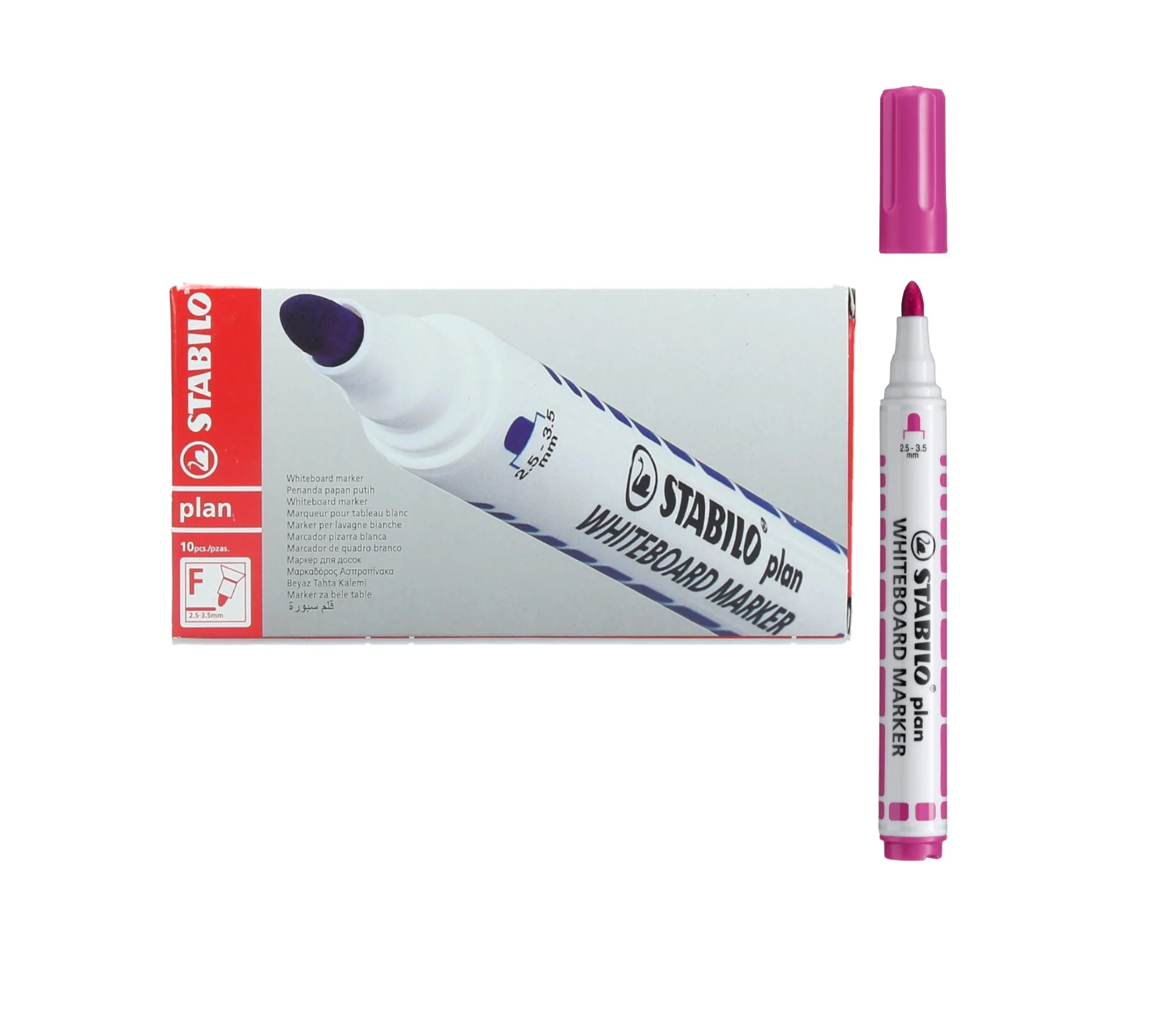 STABILO plan Whiteboard Marker round tip, pink Thumbnail