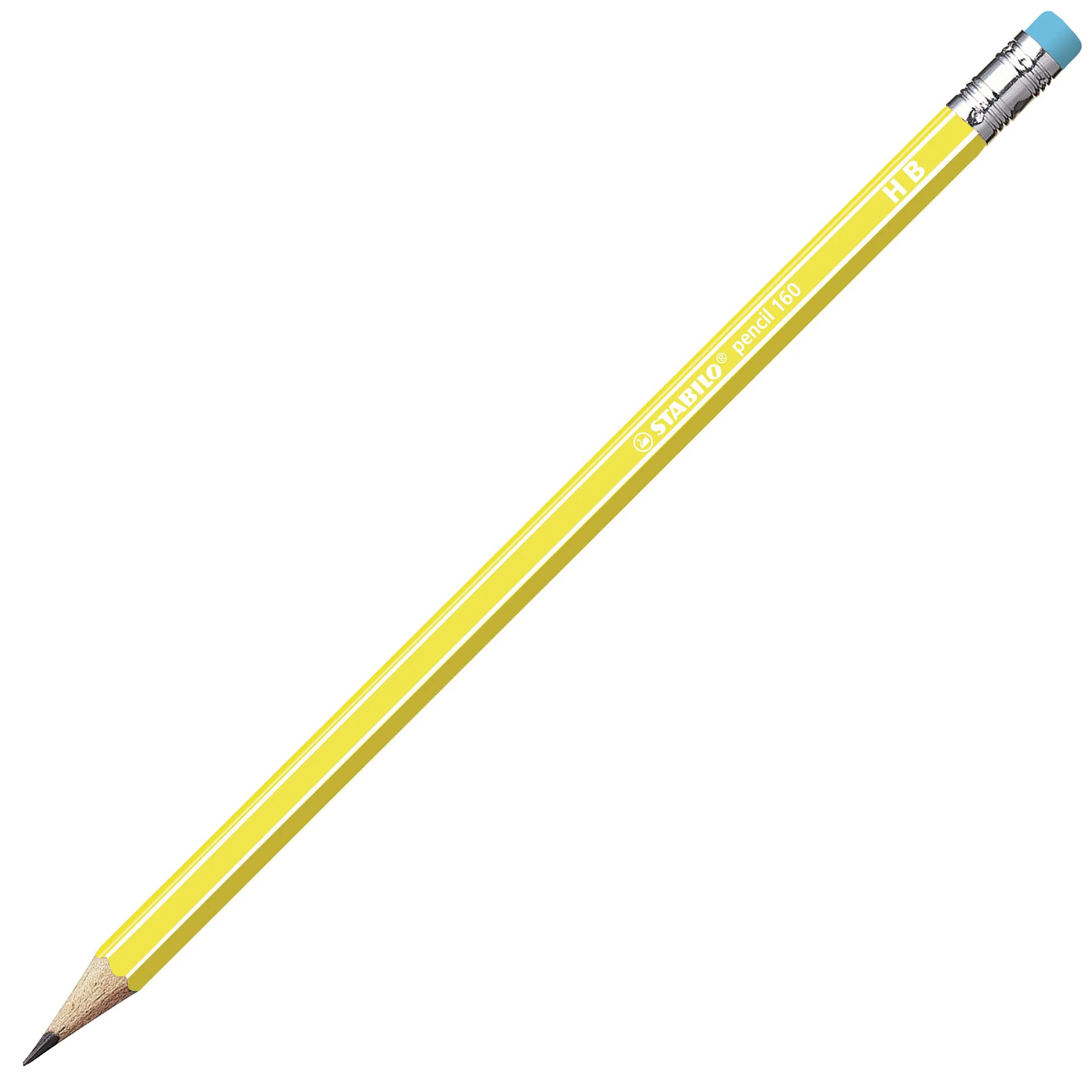 STABILO pencil 160 with eraser HB, yellow barrel Thumbnail