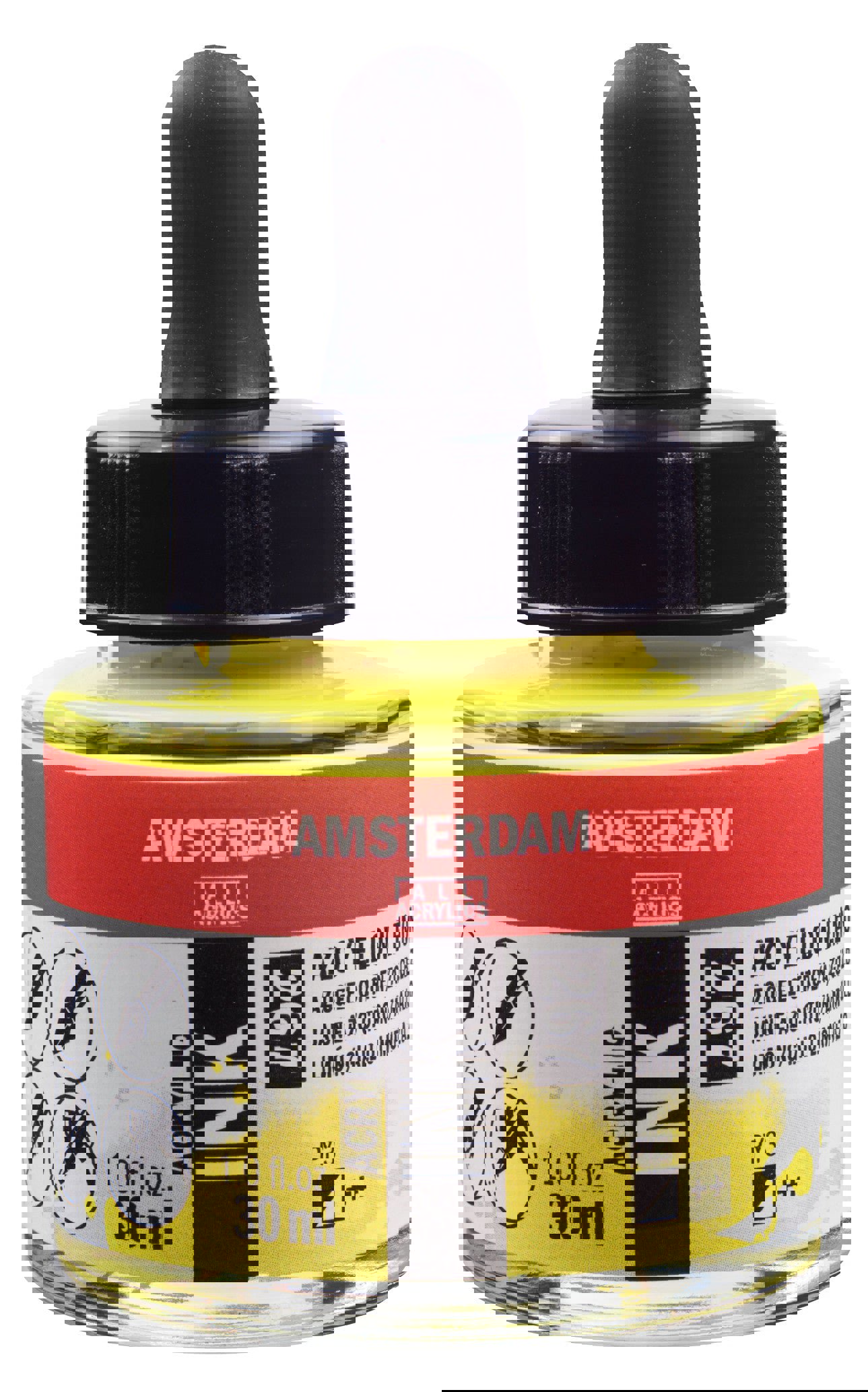 Amsterdam Acrylic Ink Bottle 30 ml Azo Yellow Lemon