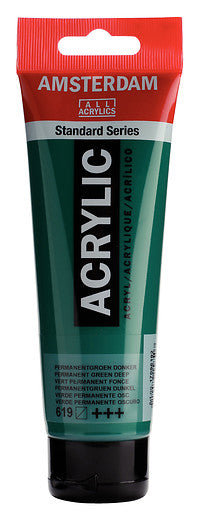 Amsterdam Standard Series Acrylic Tube 120 ml Permanent Green Deep