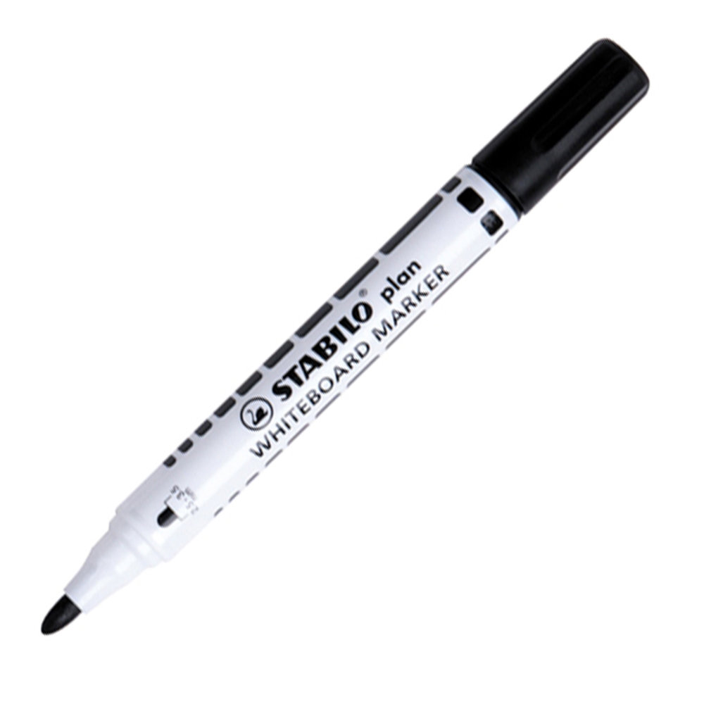 STABILO plan Whiteboard Marker round tip, black