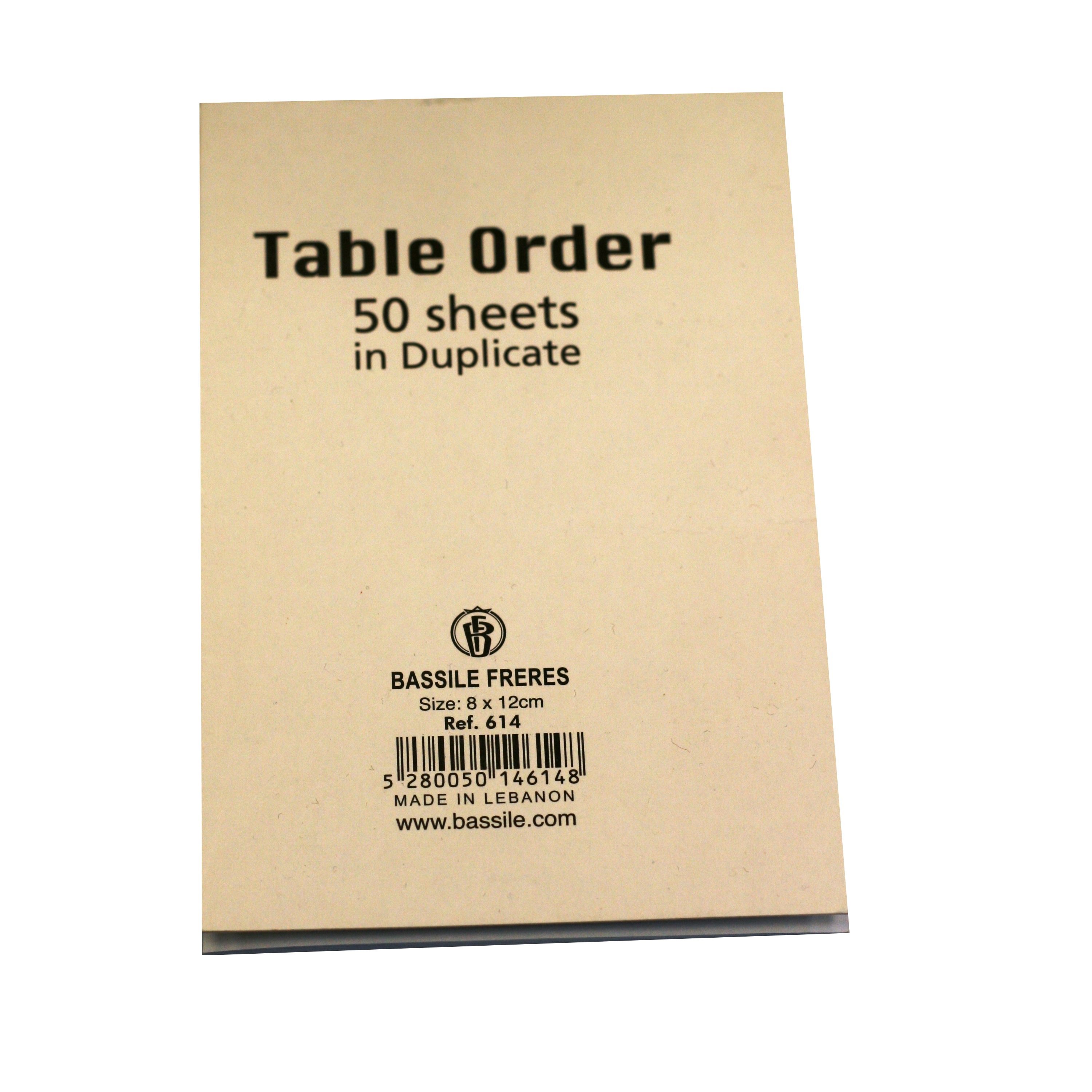 Table Order 2 Copies NCR 8x12 cm 50sh