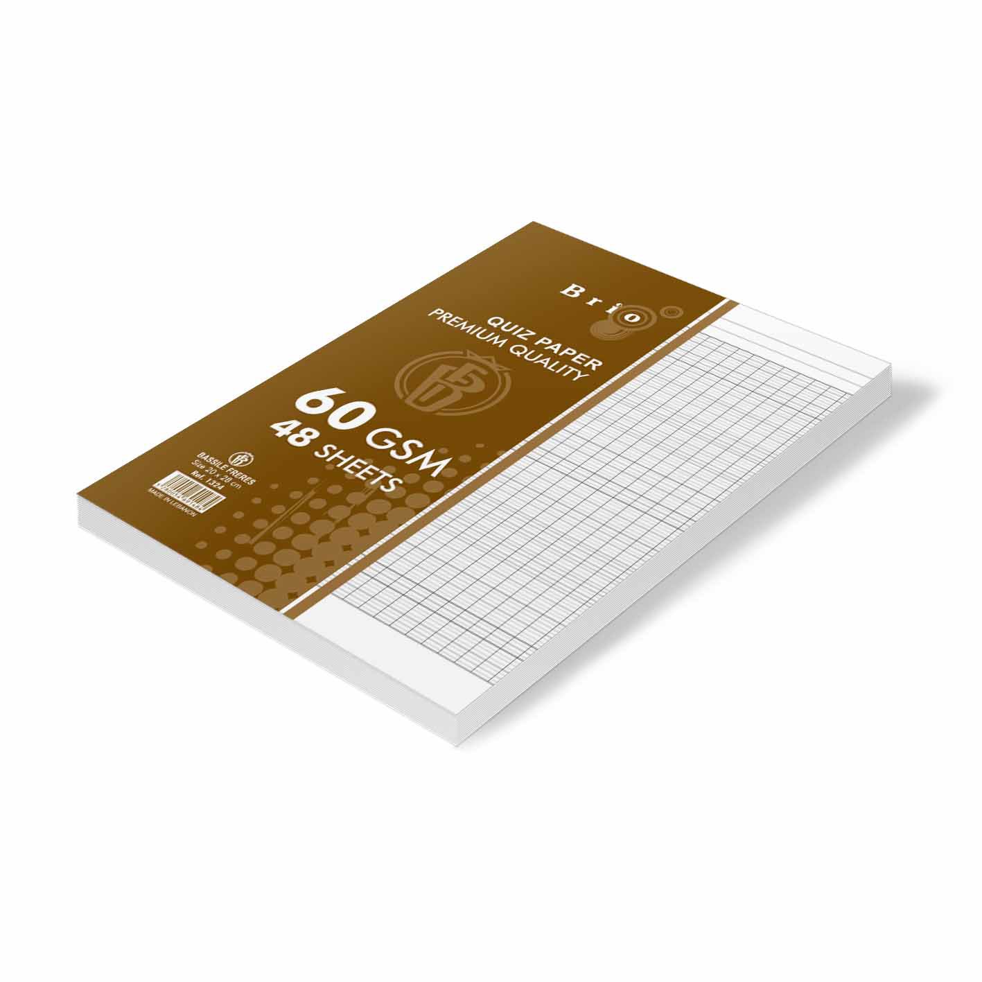 BRIO Quiz Paper 60g Sey 48sh  20x28cm White