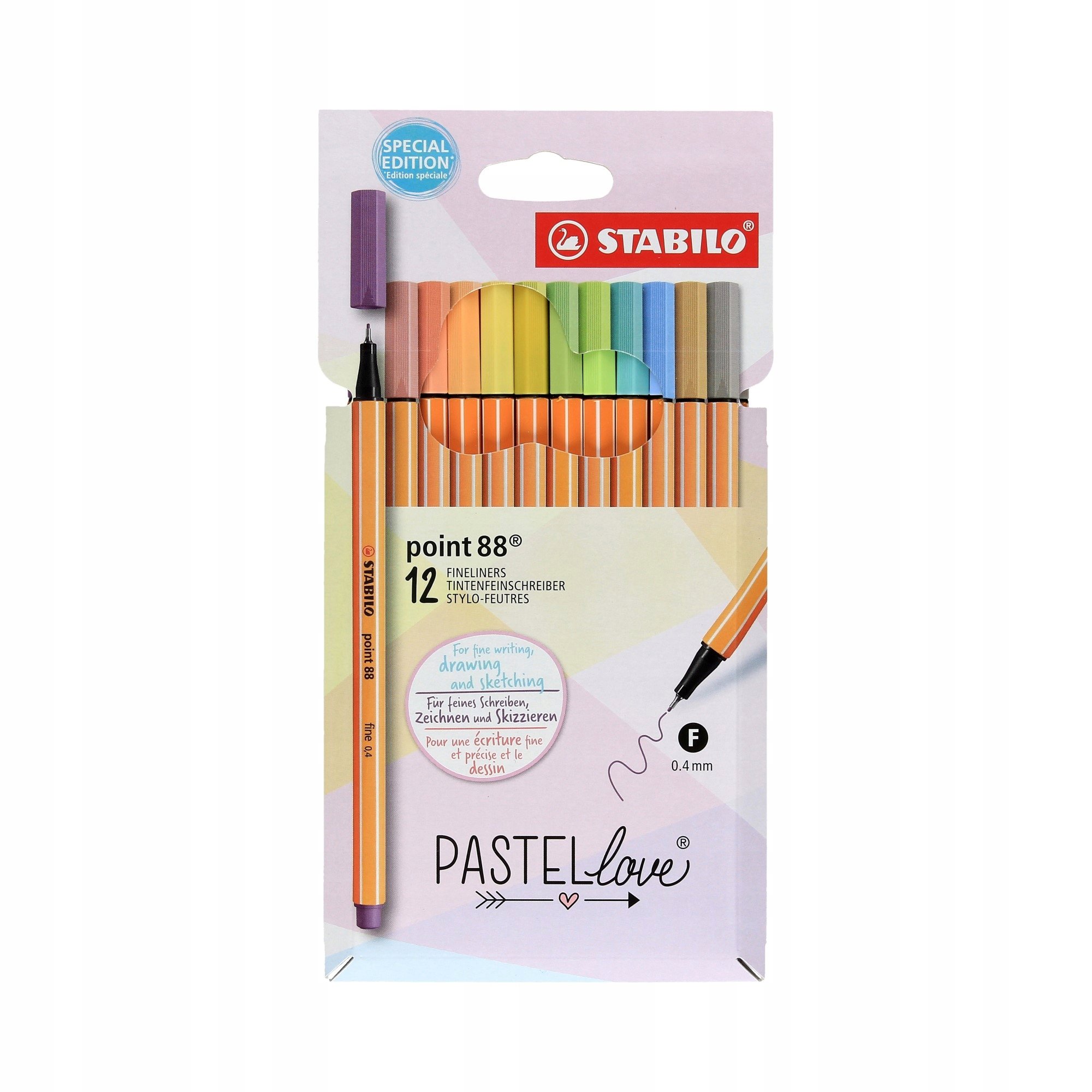 Stabilo Pen 88 Pastellove Wallet 12 Pieces Thumbnail