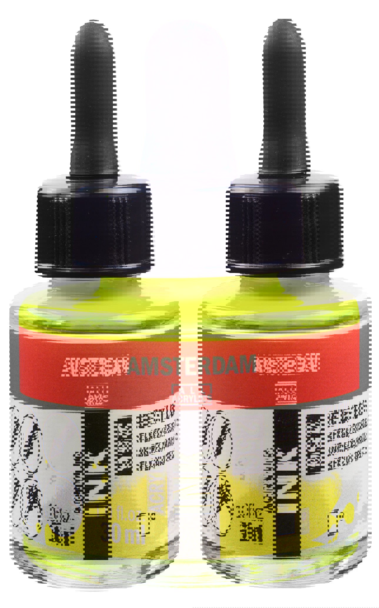 Amsterdam Acrylic Ink Bottle 30 ml Reflex Yellow