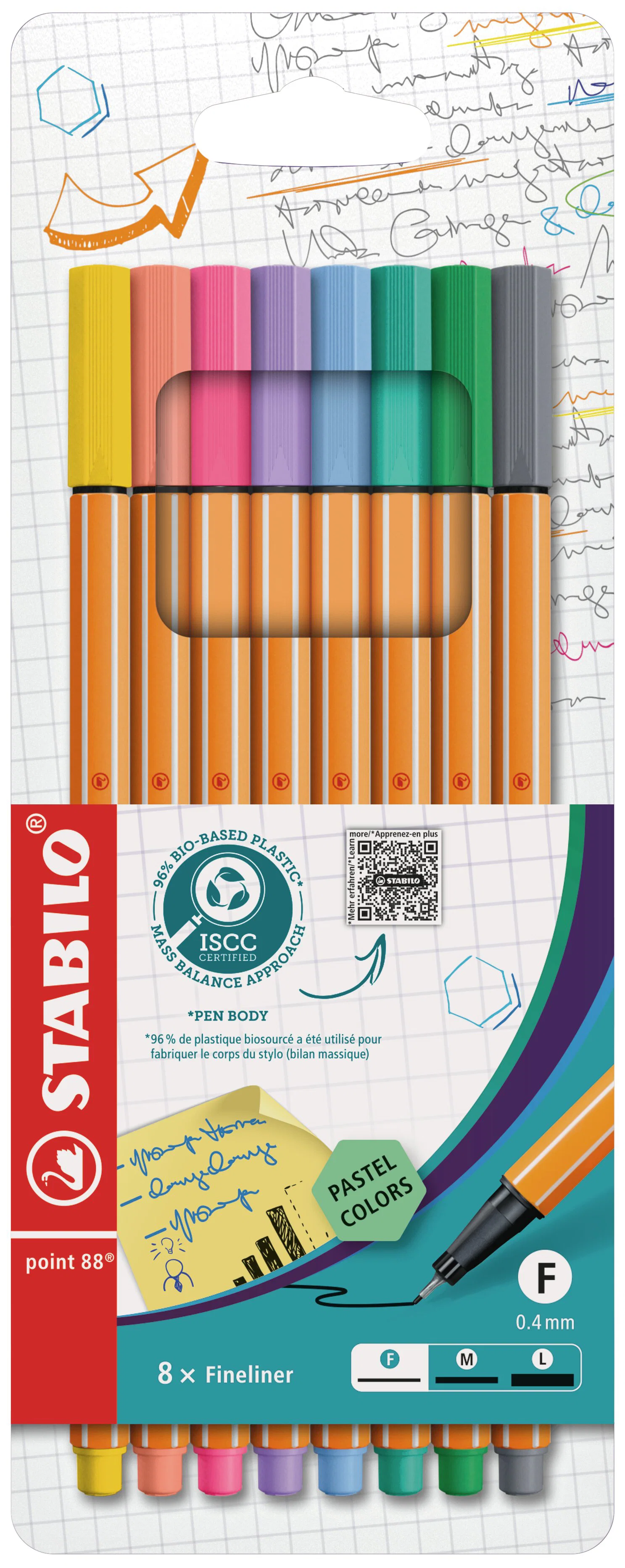 Stabilo point 88 Wallet Pastel Colors 8 Pieces Thumbnail