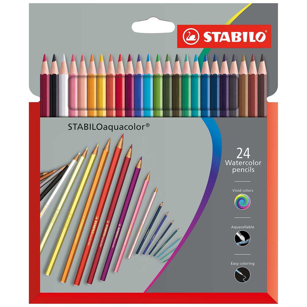 1624-3 Aquacolor Pencil 24 colors in wallet