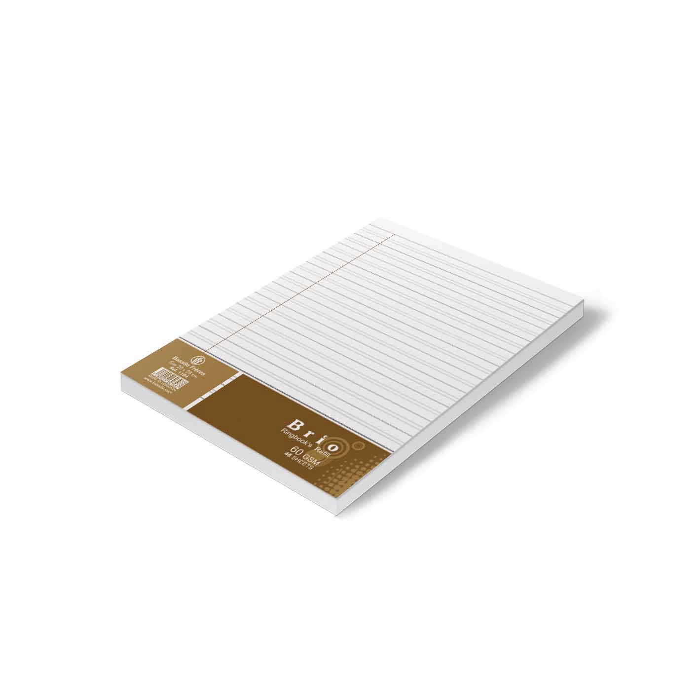 BRIO Ringbook Refill 60g Cal 48sh 20x28 cm White