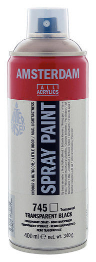 Amsterdam Spray Paint 400 ml Black Transparent