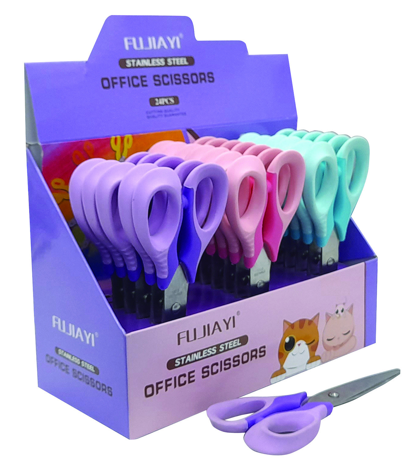 Scissors 13cm For Kids 3 Pastel colors in Display