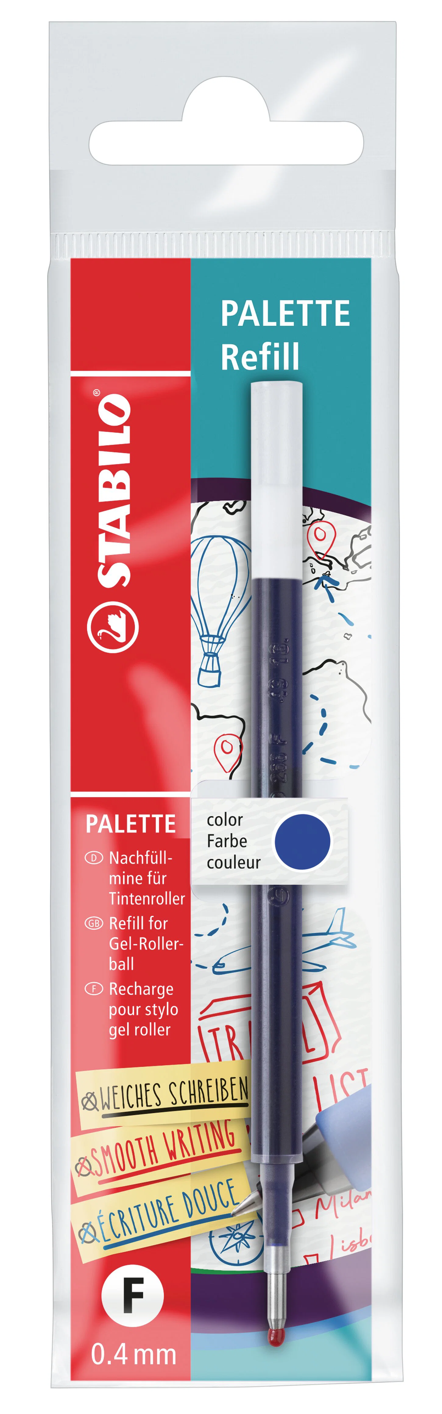 STABILO PALETTE retractable gel pen fine, blue ink, blue barrel Thumbnail