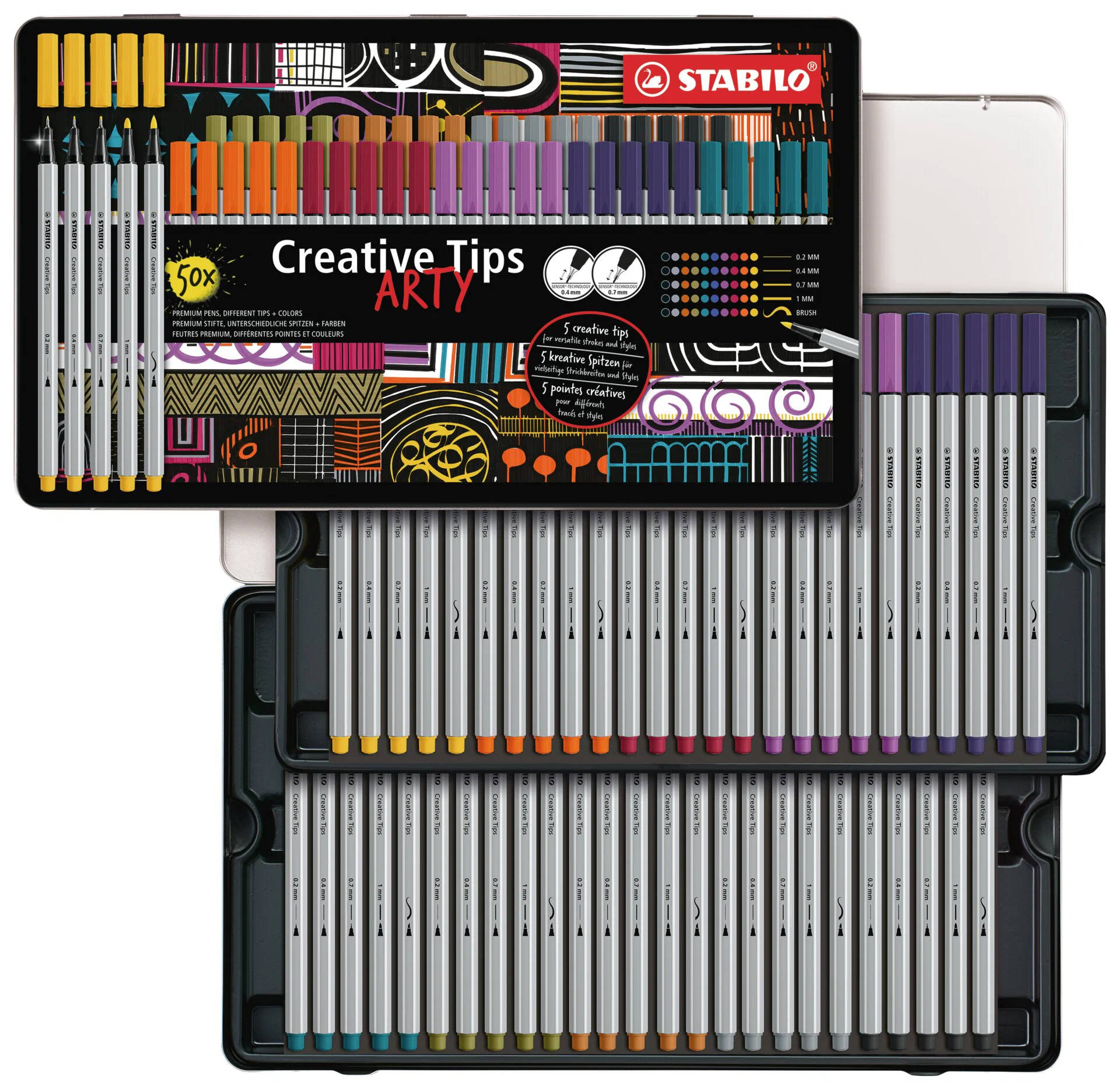 ARTY ME Creative Tips Brush Pen 50 Pieces Thumbnail