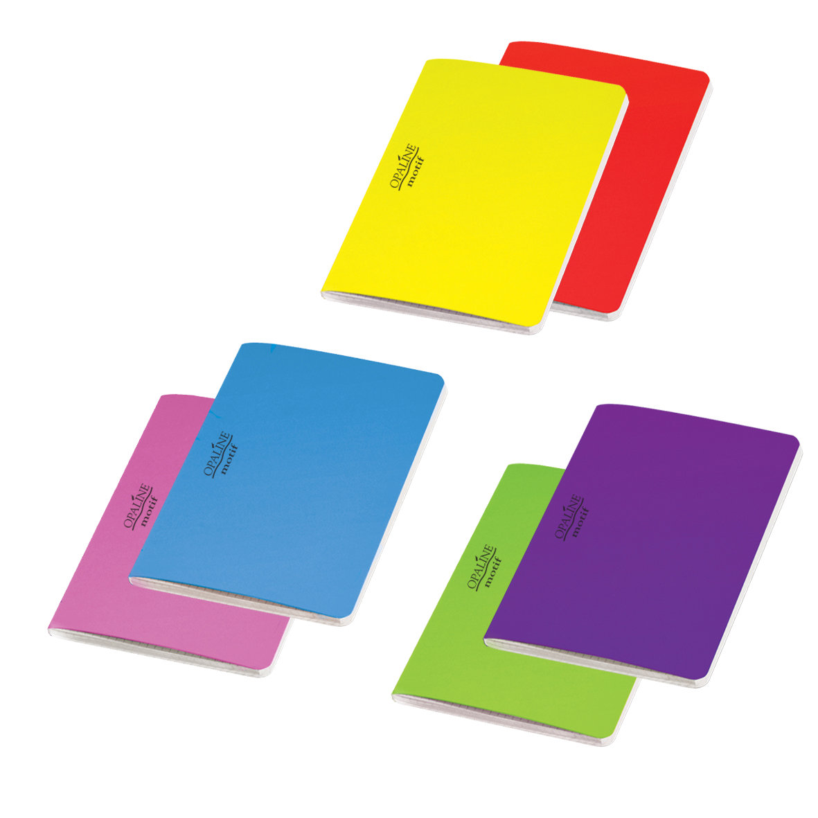 OPALINE MOTIF Exercise Book Seyes, 48 Sheets, A5, Left/Right Opening, Assorted