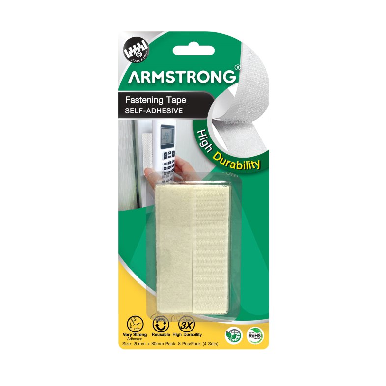 Fastening VelcroTape Self-Adehsive White(2Pair/Pk)