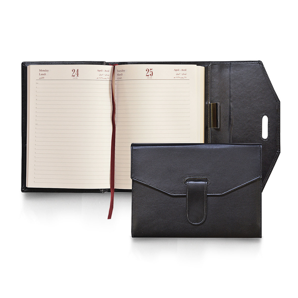 2026 Daily Diary PU Wallet Cover- Gilded- L/O- A5