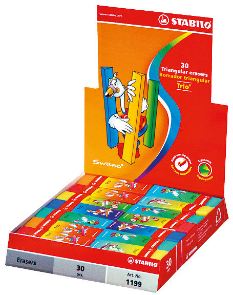 119930 TRIO Eraser assorted designs & colors