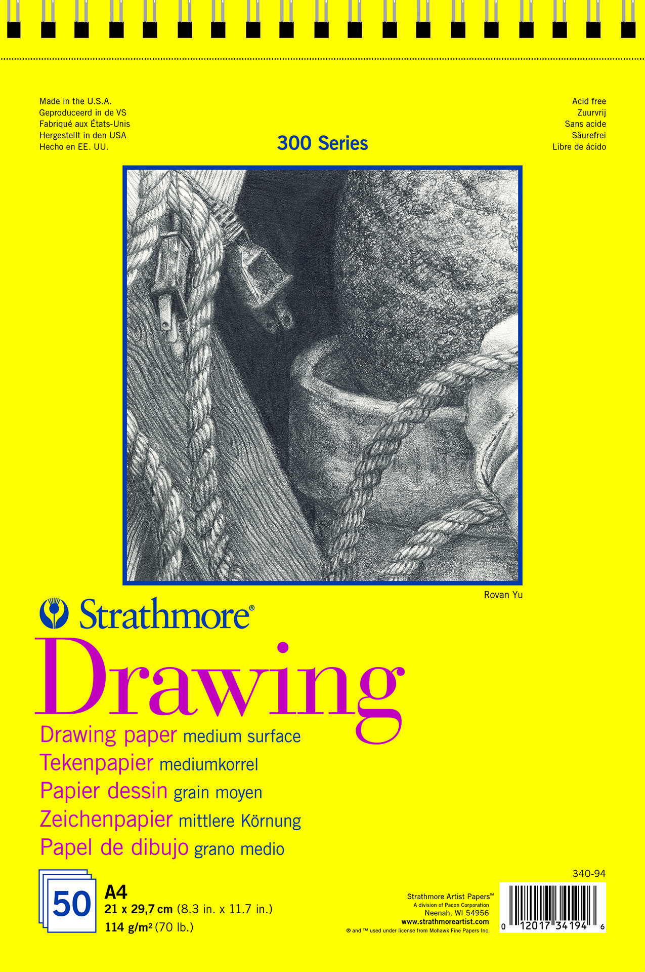 300 DRAW PAD A4 50/114G#