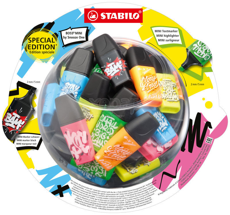 STABILO BOSS MINI by Snooze One Display Jar of 50 Highlighters Thumbnail