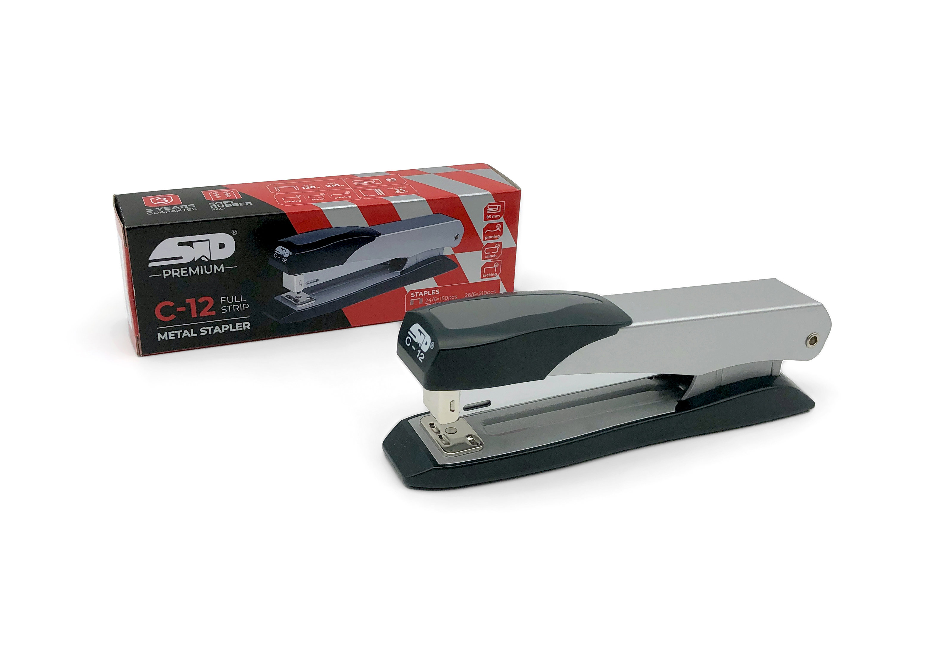 Stapler DELUXE Full Strip 24/6-26/6, 25sh