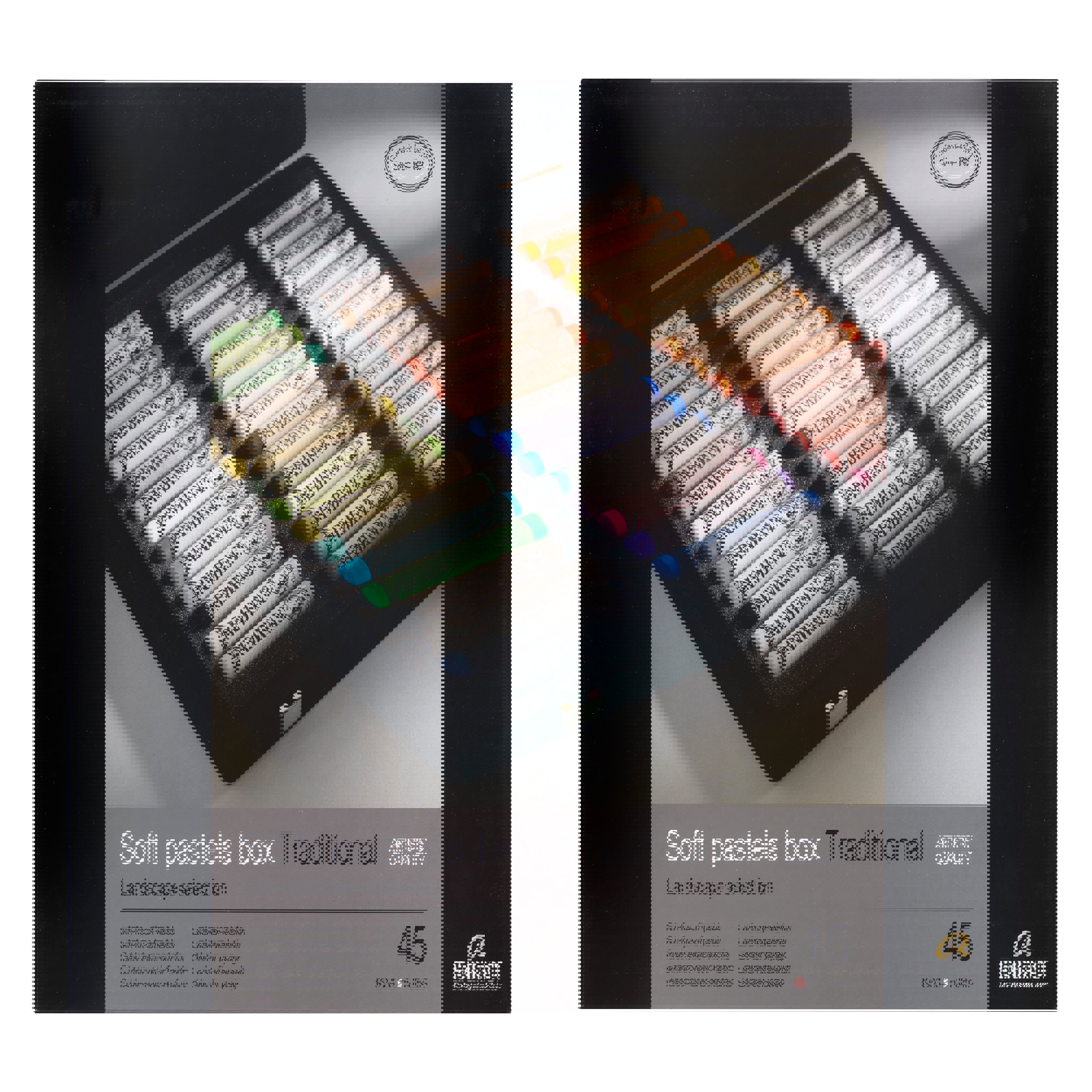 Rembrandt Soft pastel wooden box set Landscape Selection Traditional | 45 whole pastels