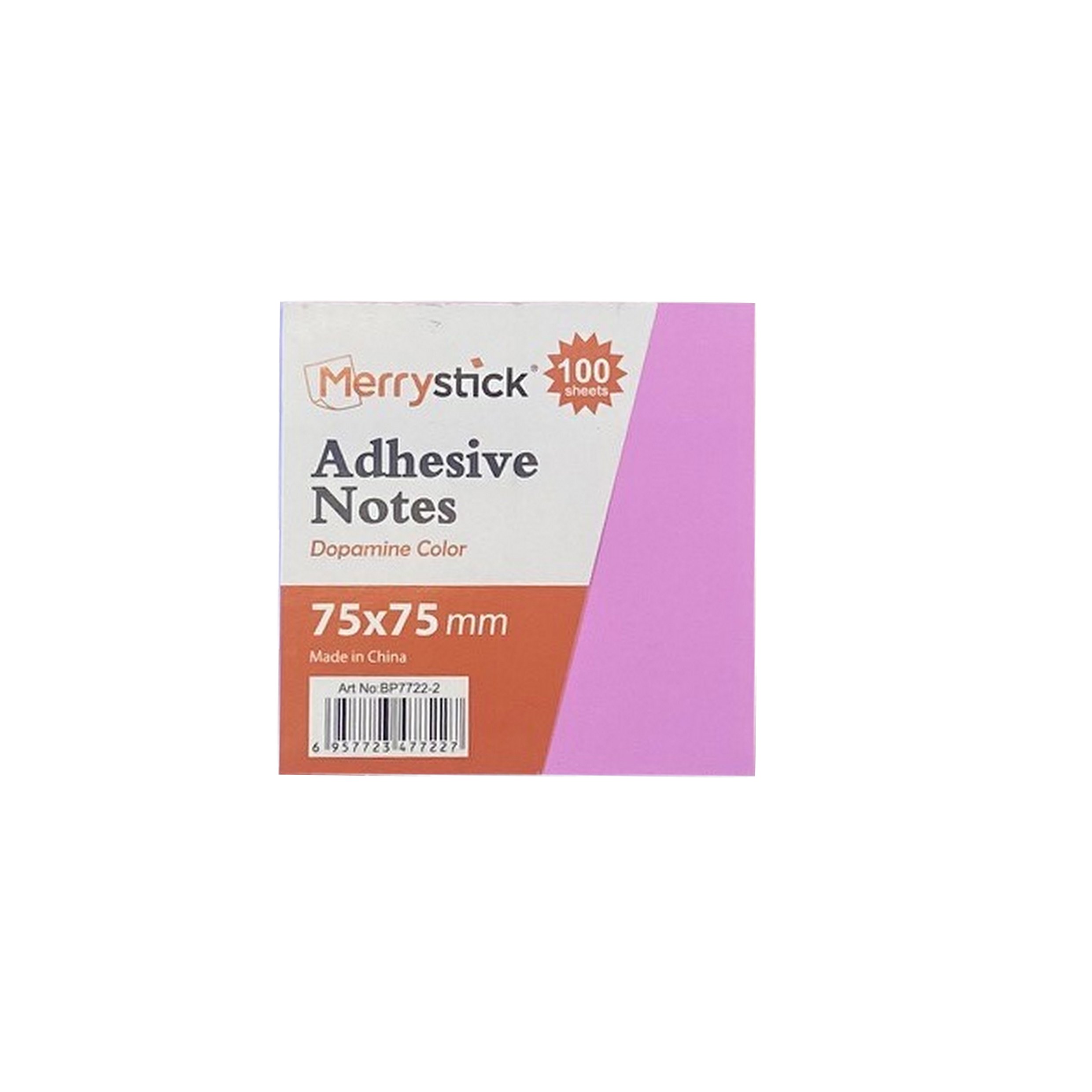 Sticky notes pad 100sh 75x75mm Pink Blush