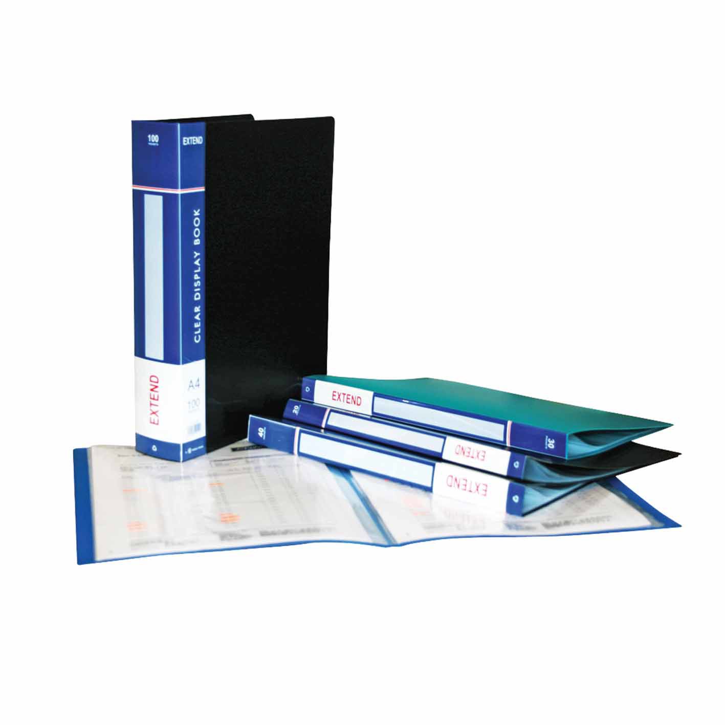 EXTEND Clear Book PP 30sh- A4 - Red
