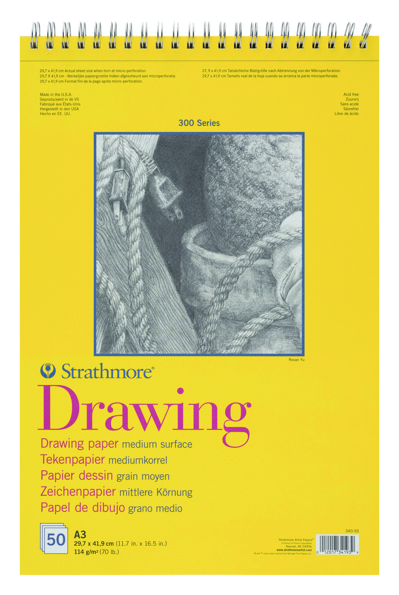 300 DRAW PAD A3 50/114G#