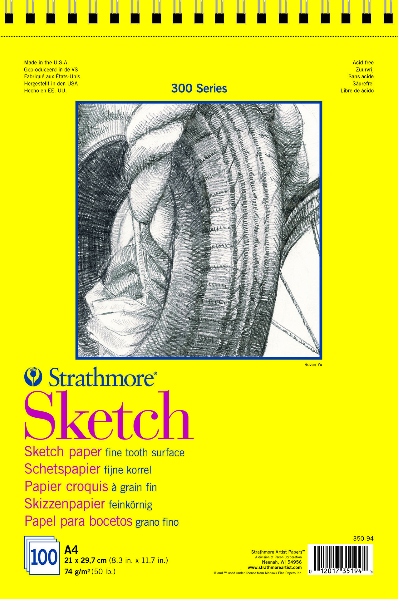300 SKETCH PAD A4 100/74G#