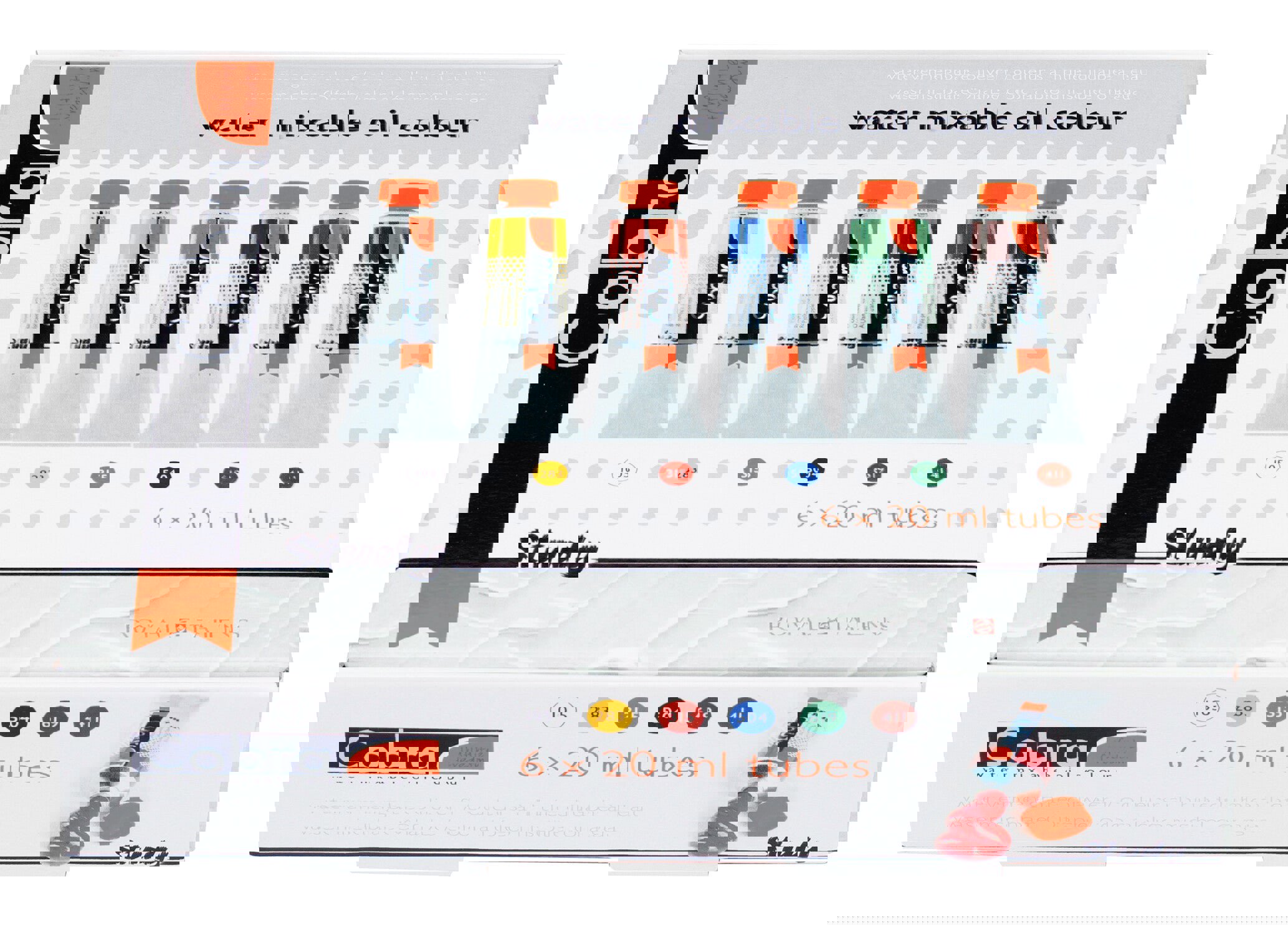 Cobra Study oil colour set | 6 x 20 ml Multicolour