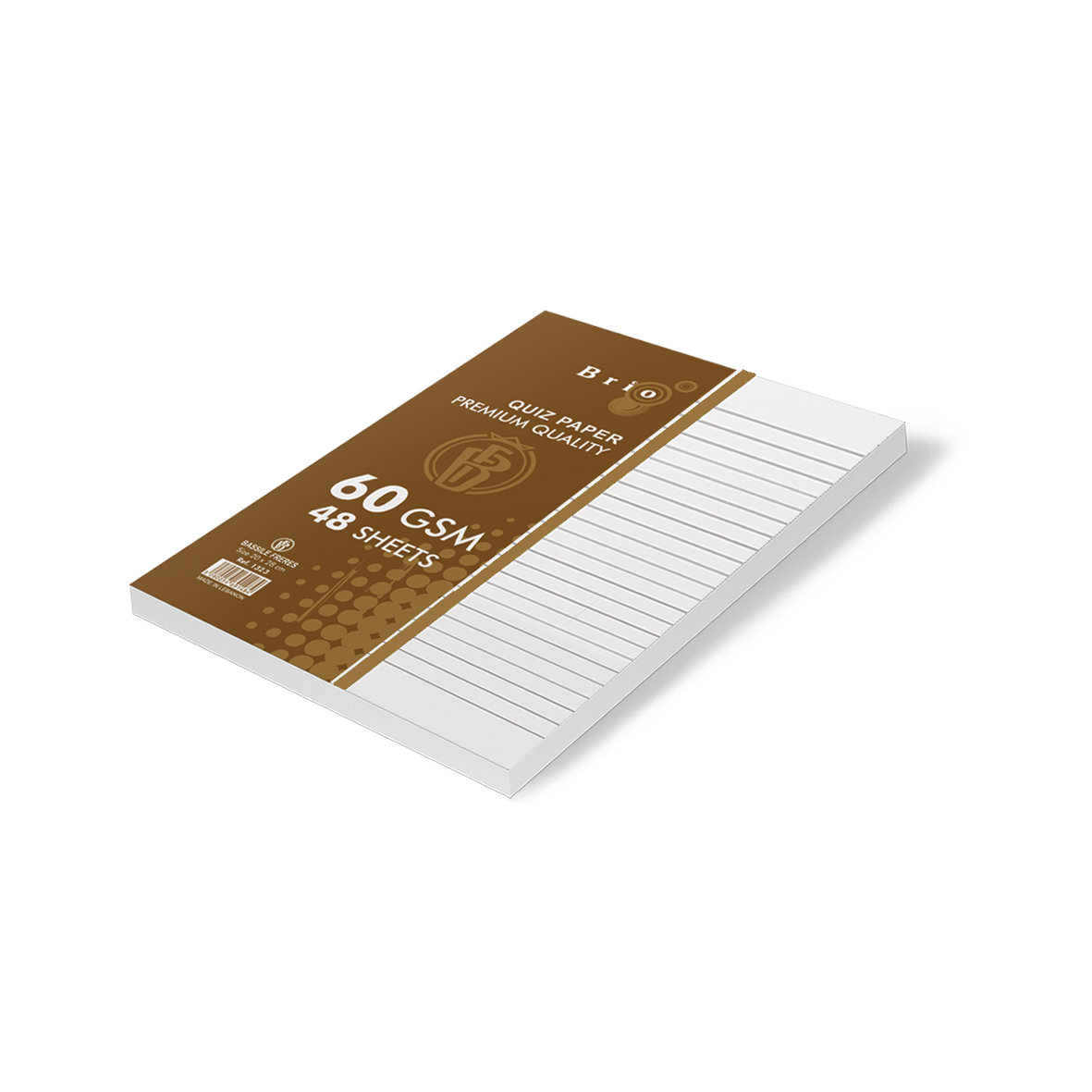 BRIO Quiz Paper 60g Lin 48sh  20x28cm White