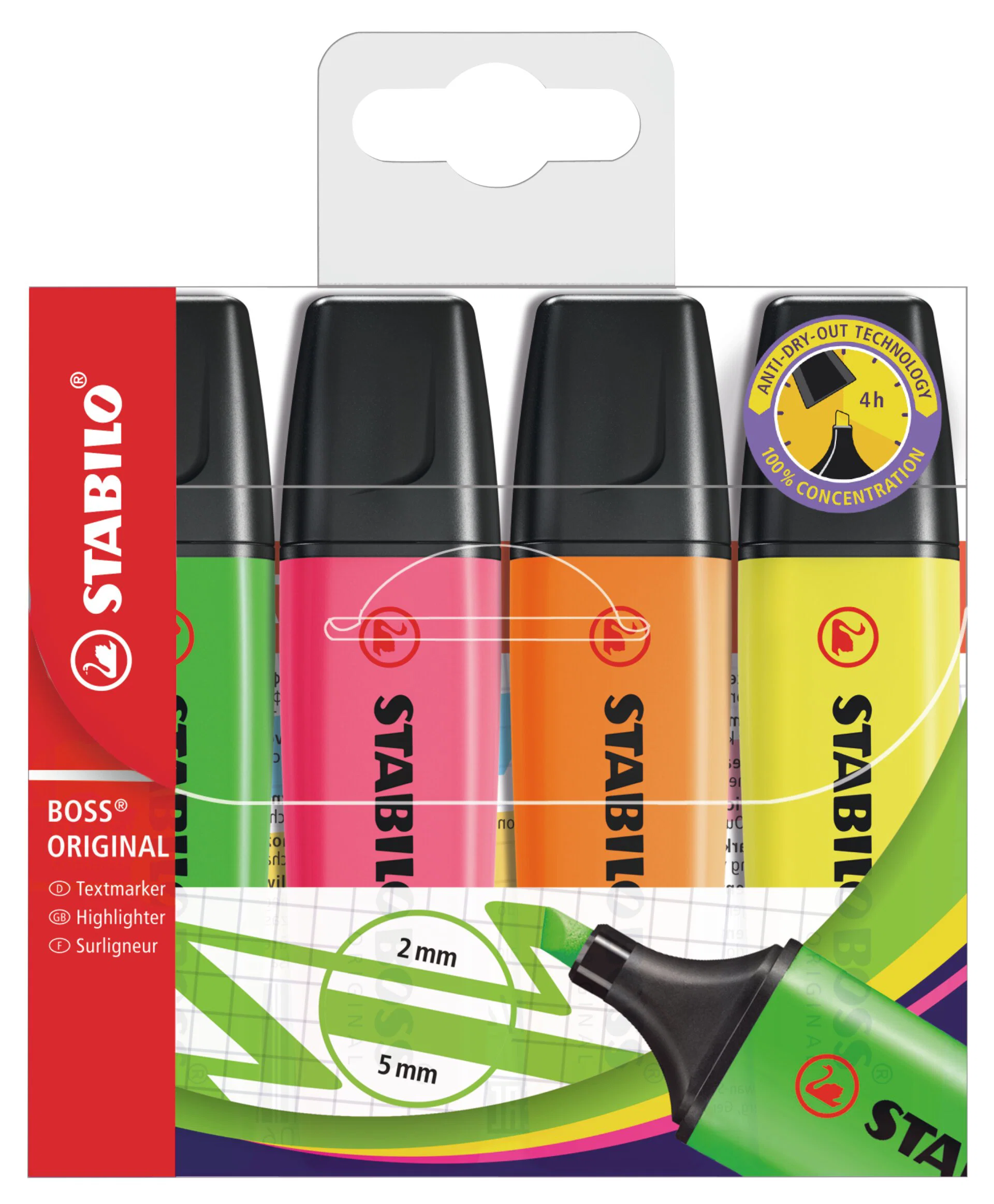 STABILO BOSS ORIGINAL Wallet of 4 Highlighters Thumbnail