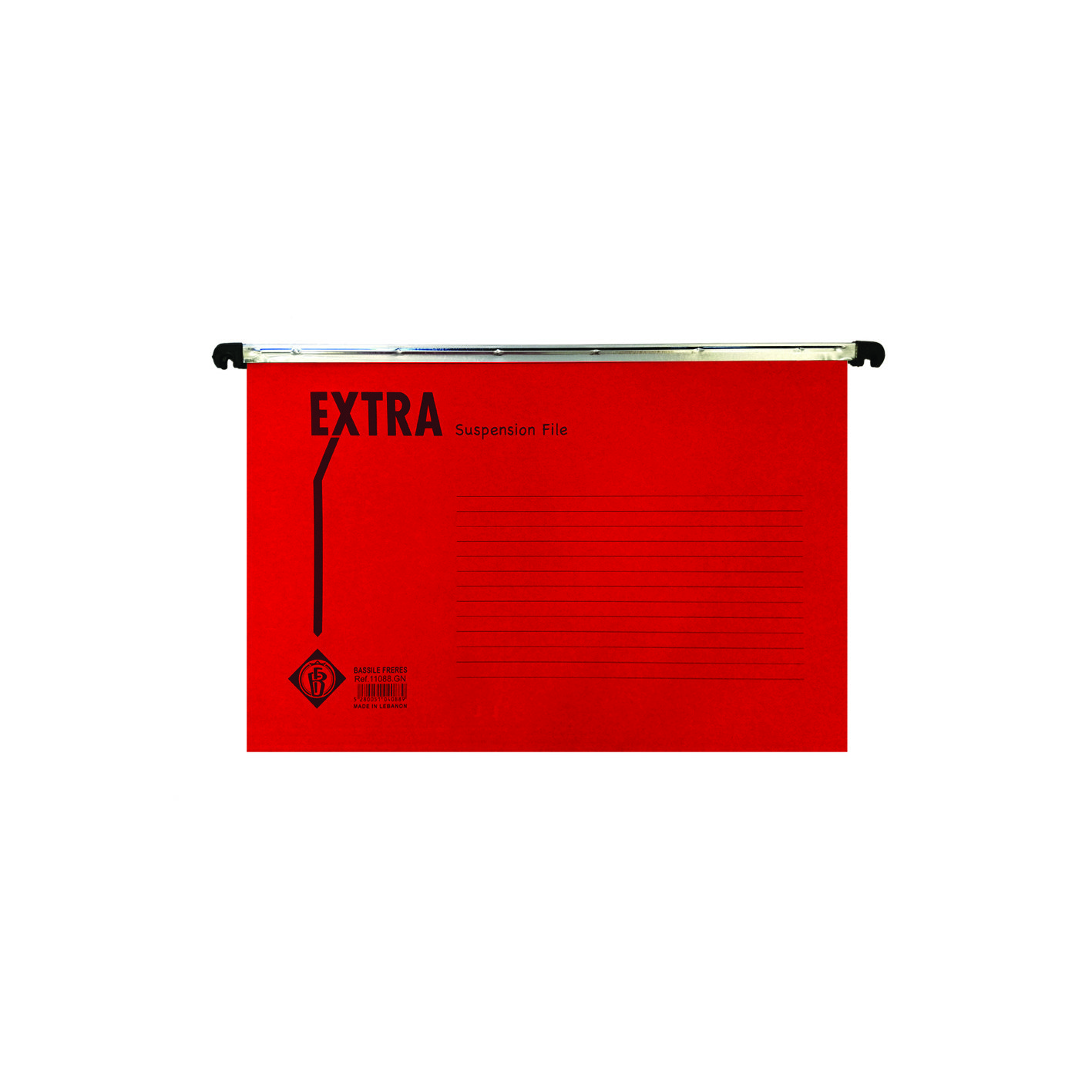 EXTRA Susp File 280g W/Fastners & Label FC Red