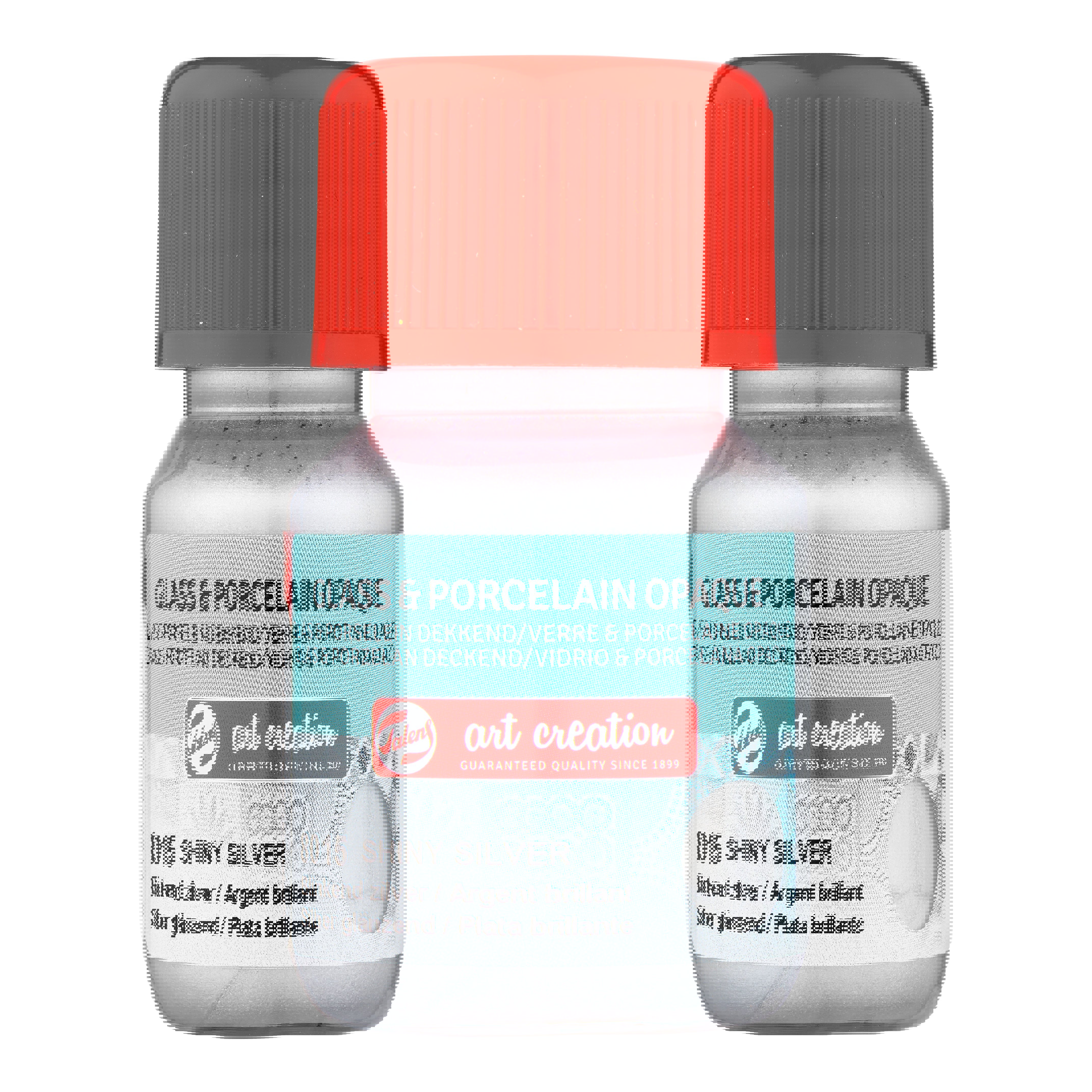 Talens Art Creation Glass & Porcelain Opaque Bottle 30 ml Shiny Silver