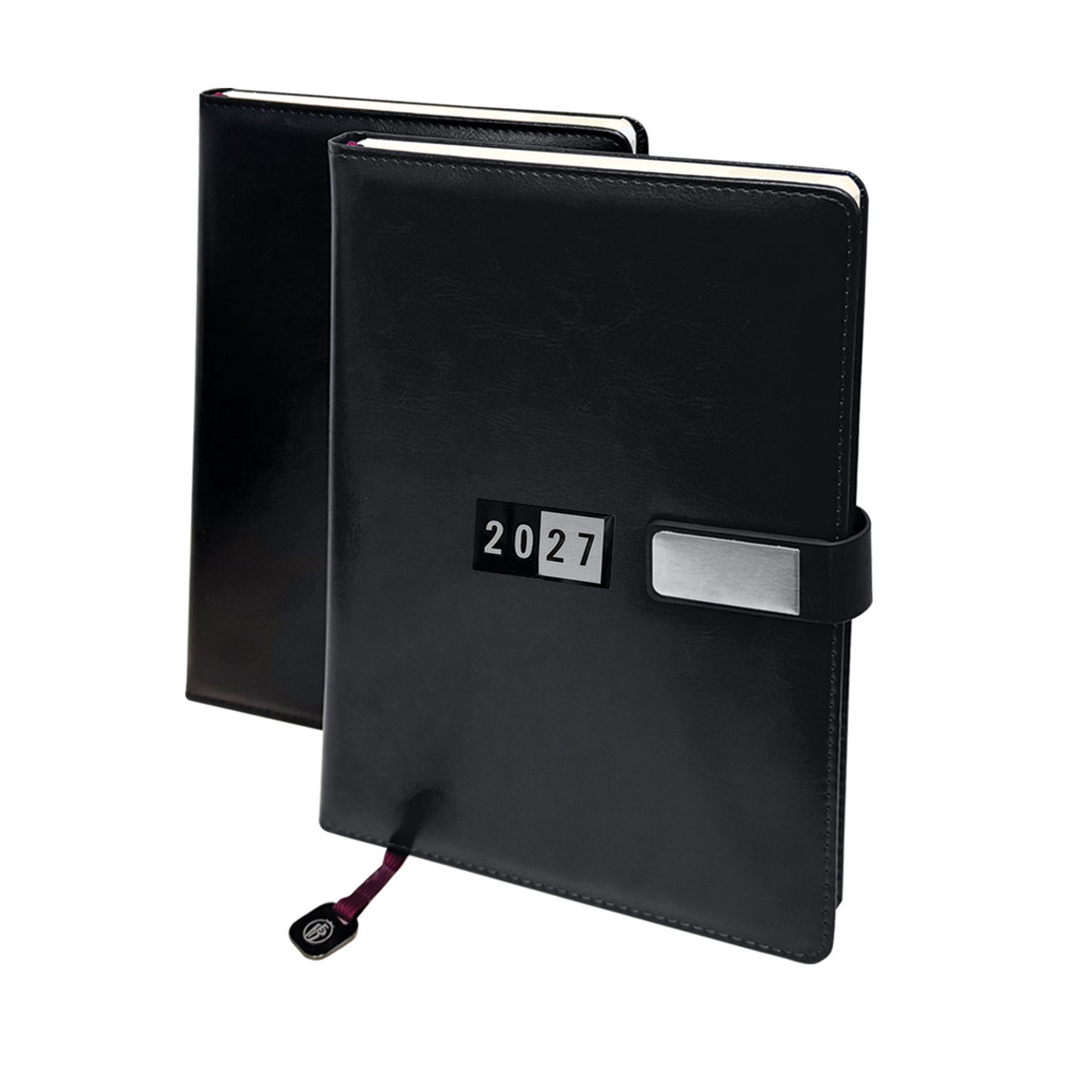 2027 Daily Diary Magnet PU Ivory P L/O BK B5