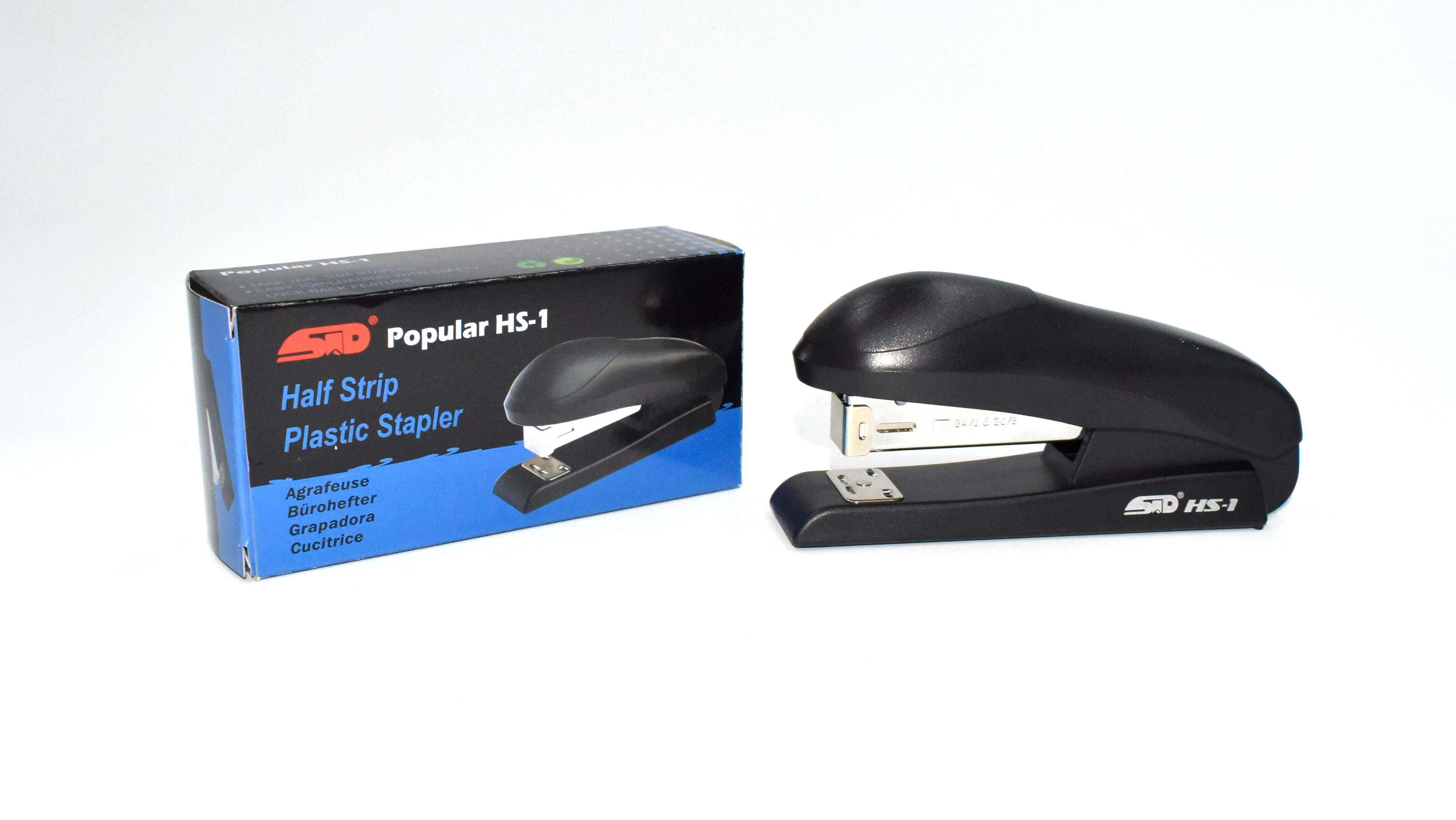 Stapler Popular Plastic Half Strip 24/6-26/6, 25sh