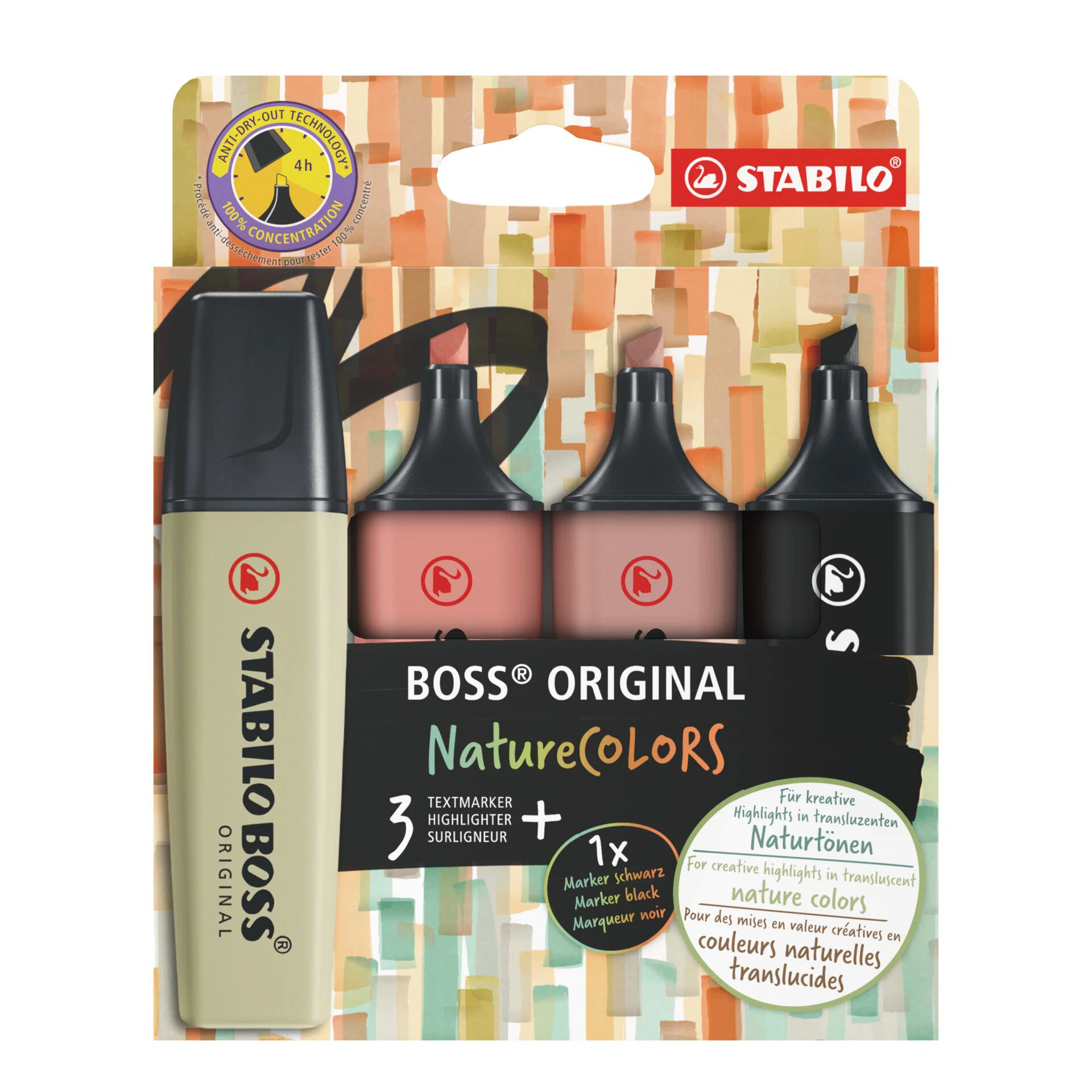 STABILO BOSS ORIGINAL NatureCOLORS Wallet of 4 Highlighters Thumbnail