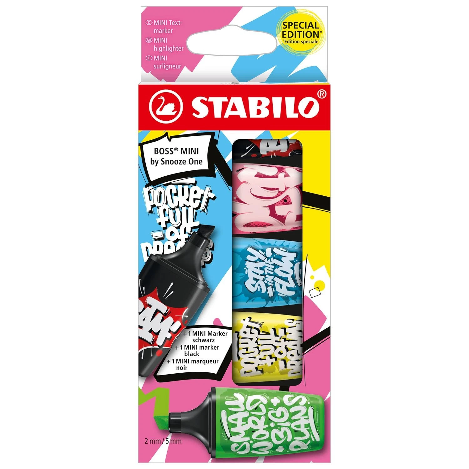 STABILO BOSS MINI by Snooze One Wallet of 5 Highlighters Thumbnail