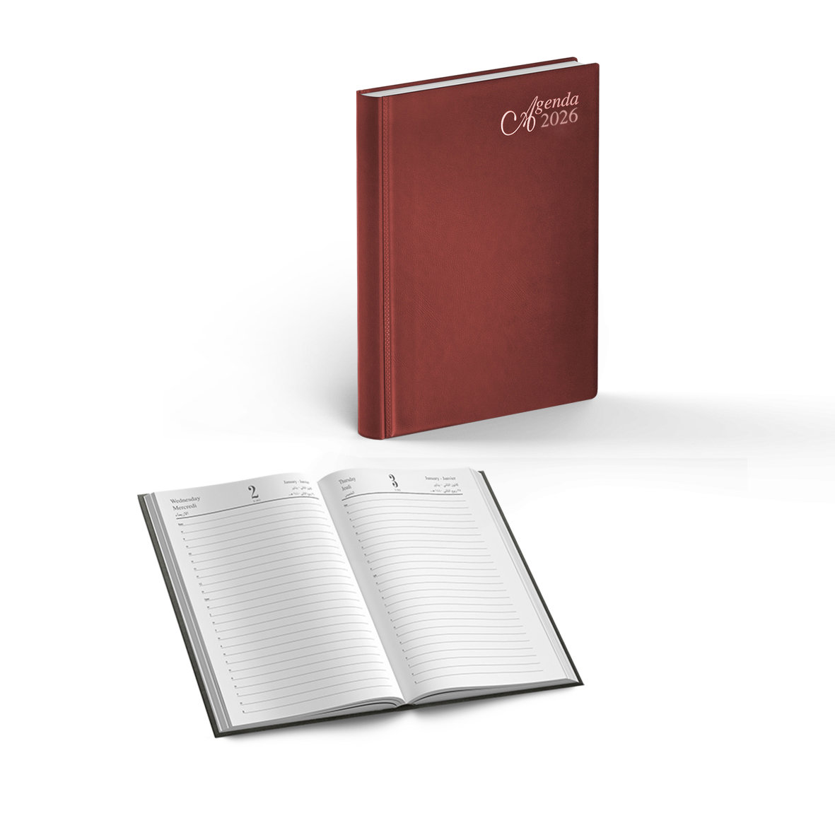 2026 Daily Diary PVC Cov Lines L/O A5