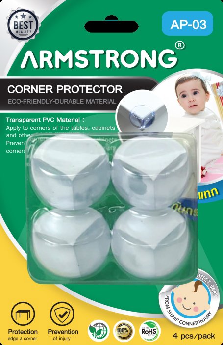 PVC Corner Protector - Roundish (1x4 Pack)