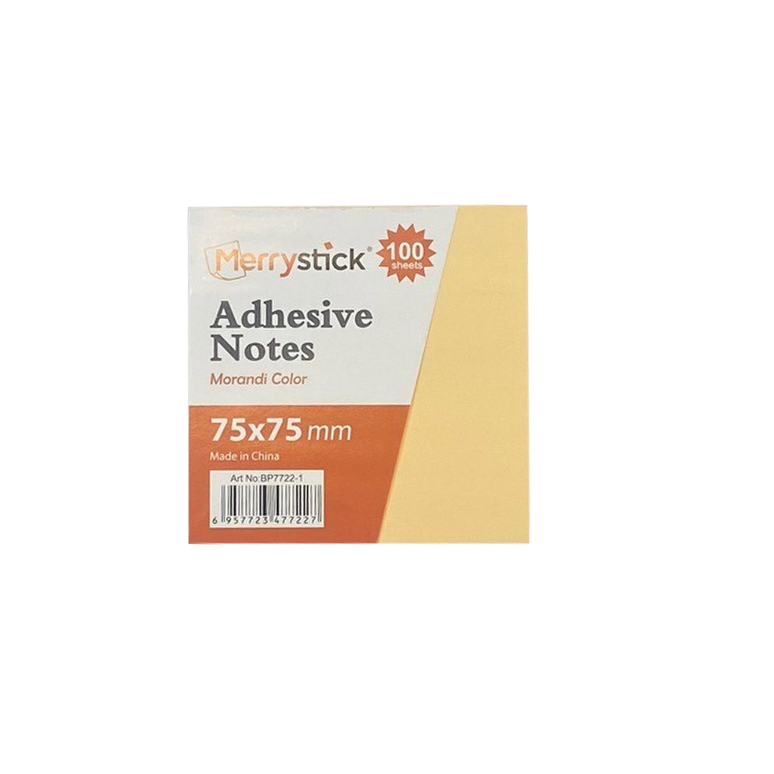 Sticky notes pad 100sh 75x75mm CreamyPeach