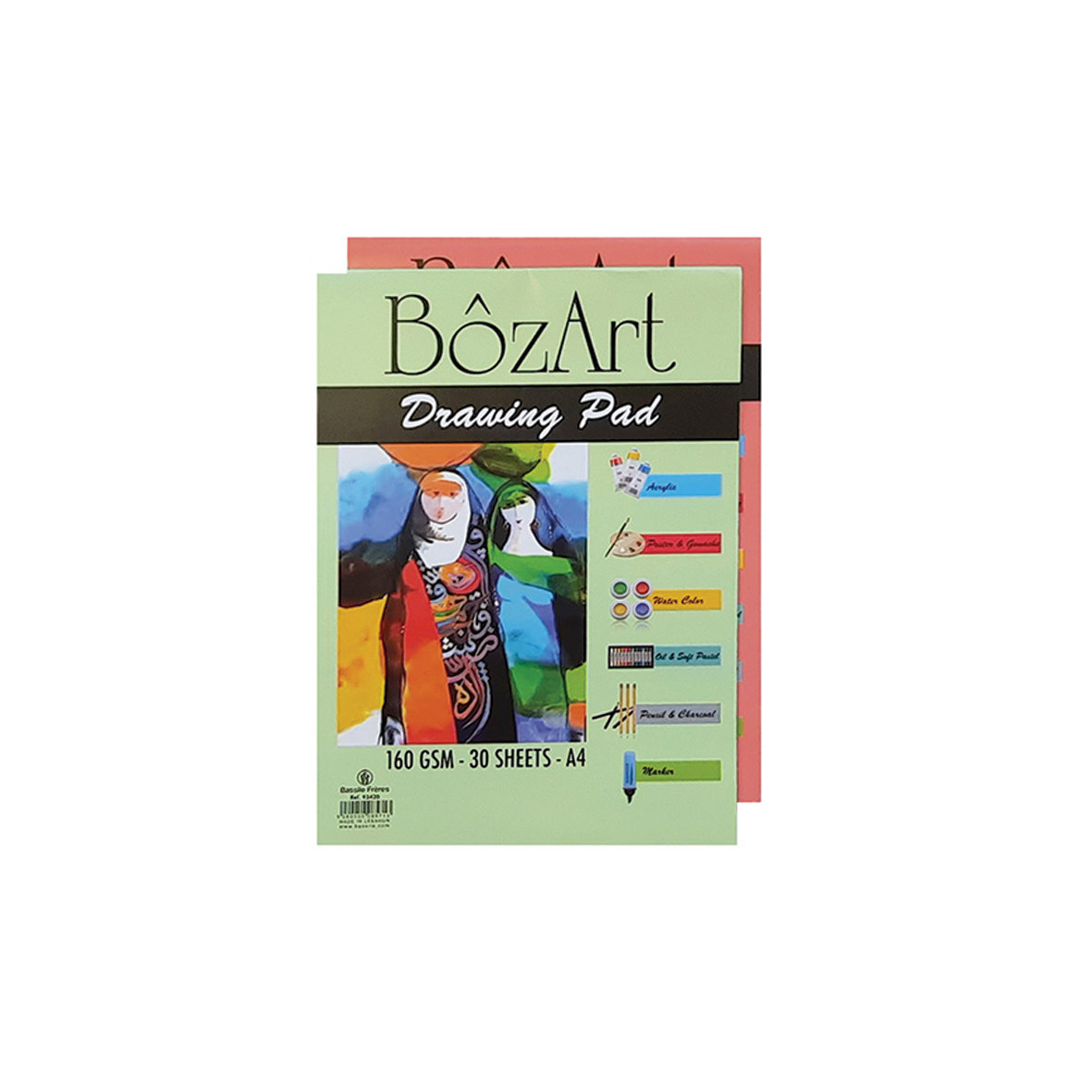 BOZART Drawing Pad Glued 160gsm 30sh A4